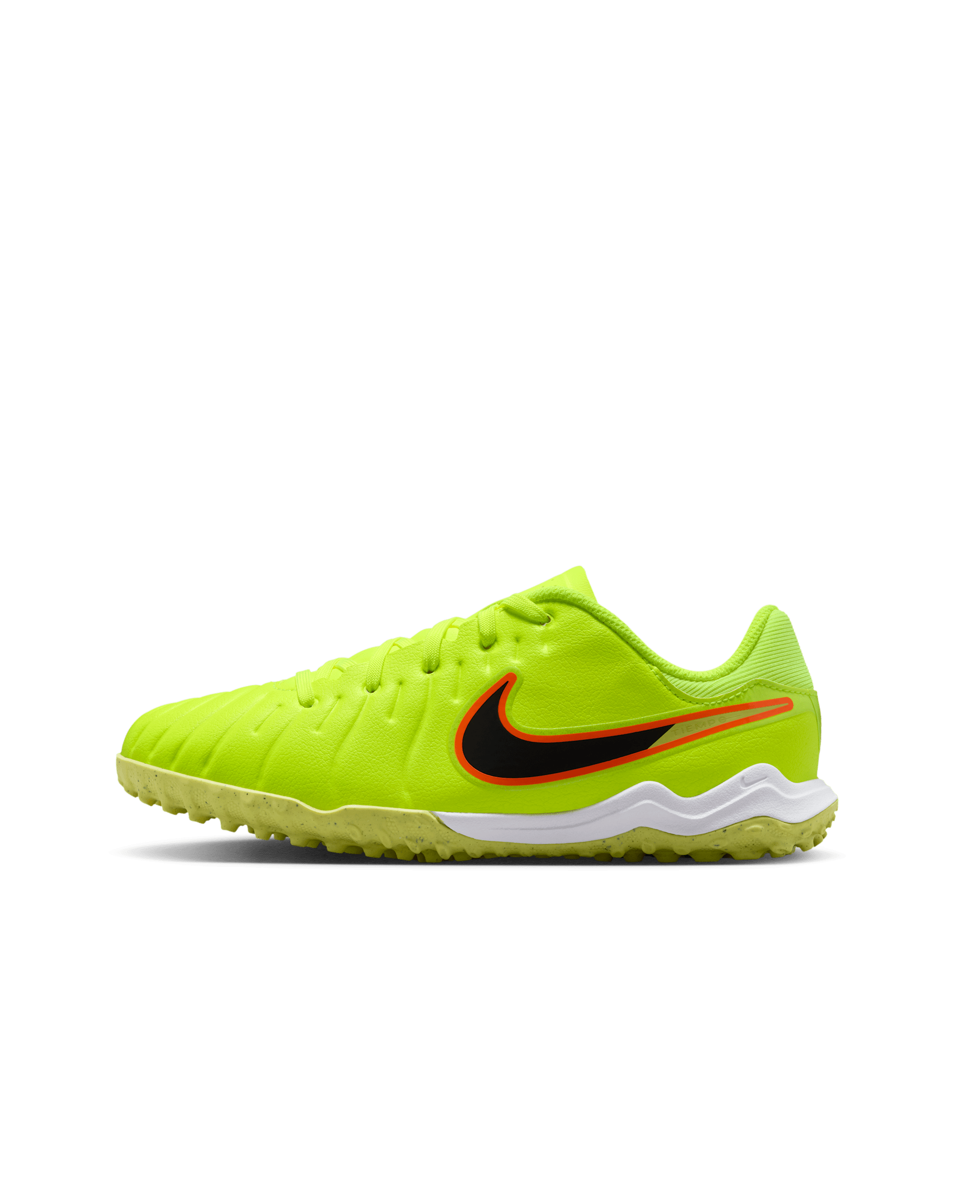 Nike Jr. Tiempo Legend 10 Academy Younger/Older Kids' Turf Low-Top Football Shoes - Volt/Black