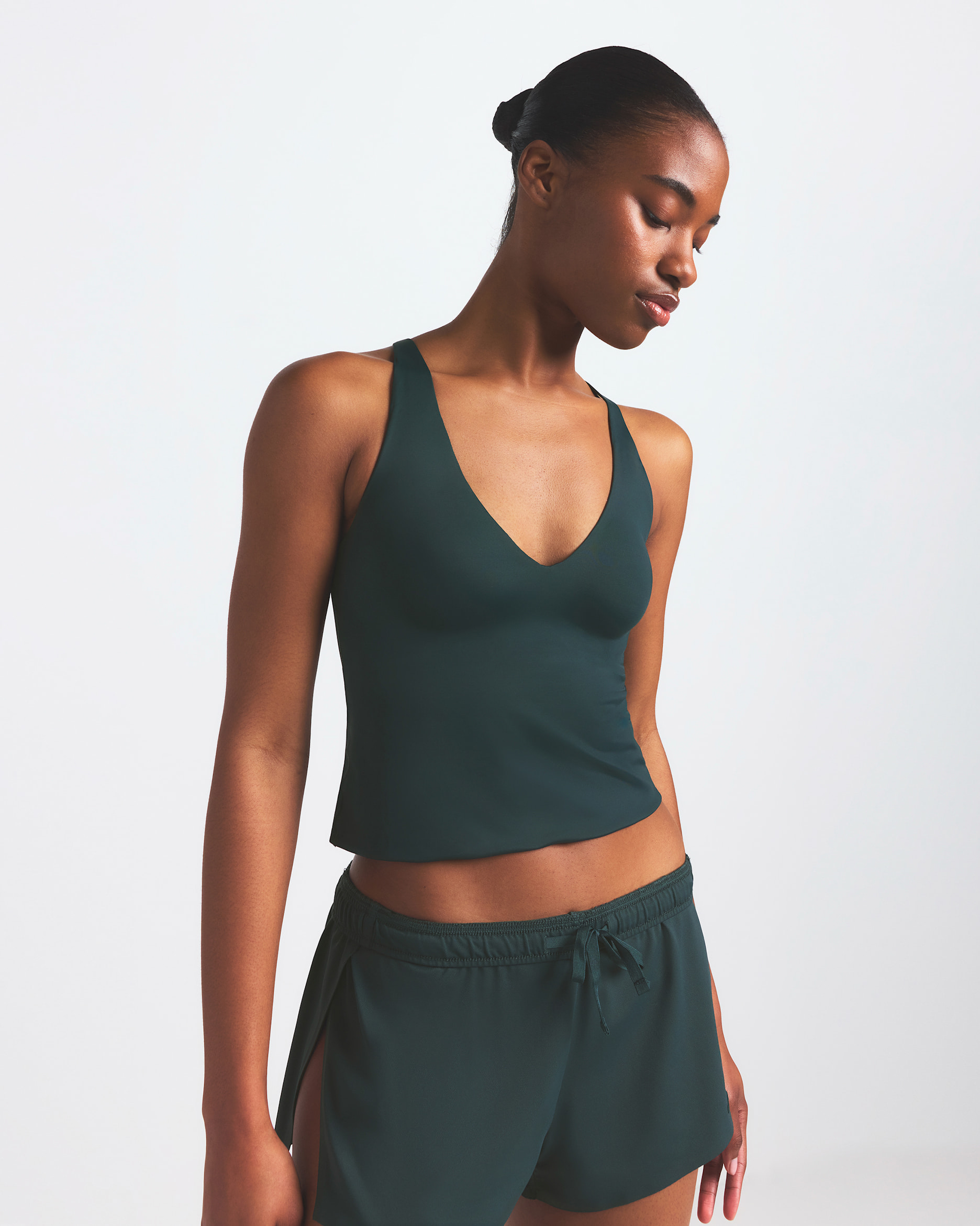 NikeSKIMS Shine Women's V-Neck Tank Top - NSKM DARK TEAL/NSKM DARK TEAL