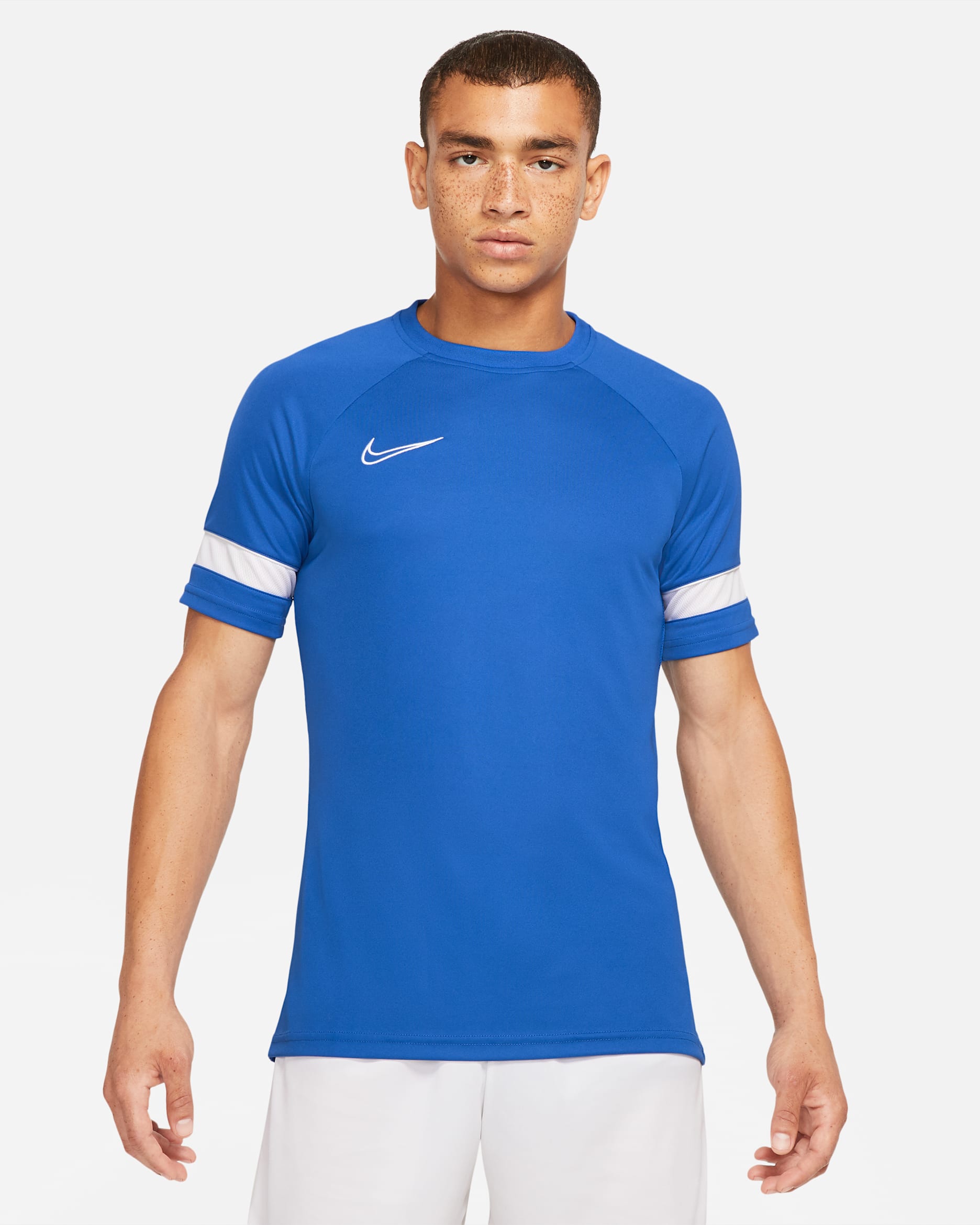 Nike Dri-FIT Academy Men's Short-Sleeve Football Top - Game Royal/White/White/White