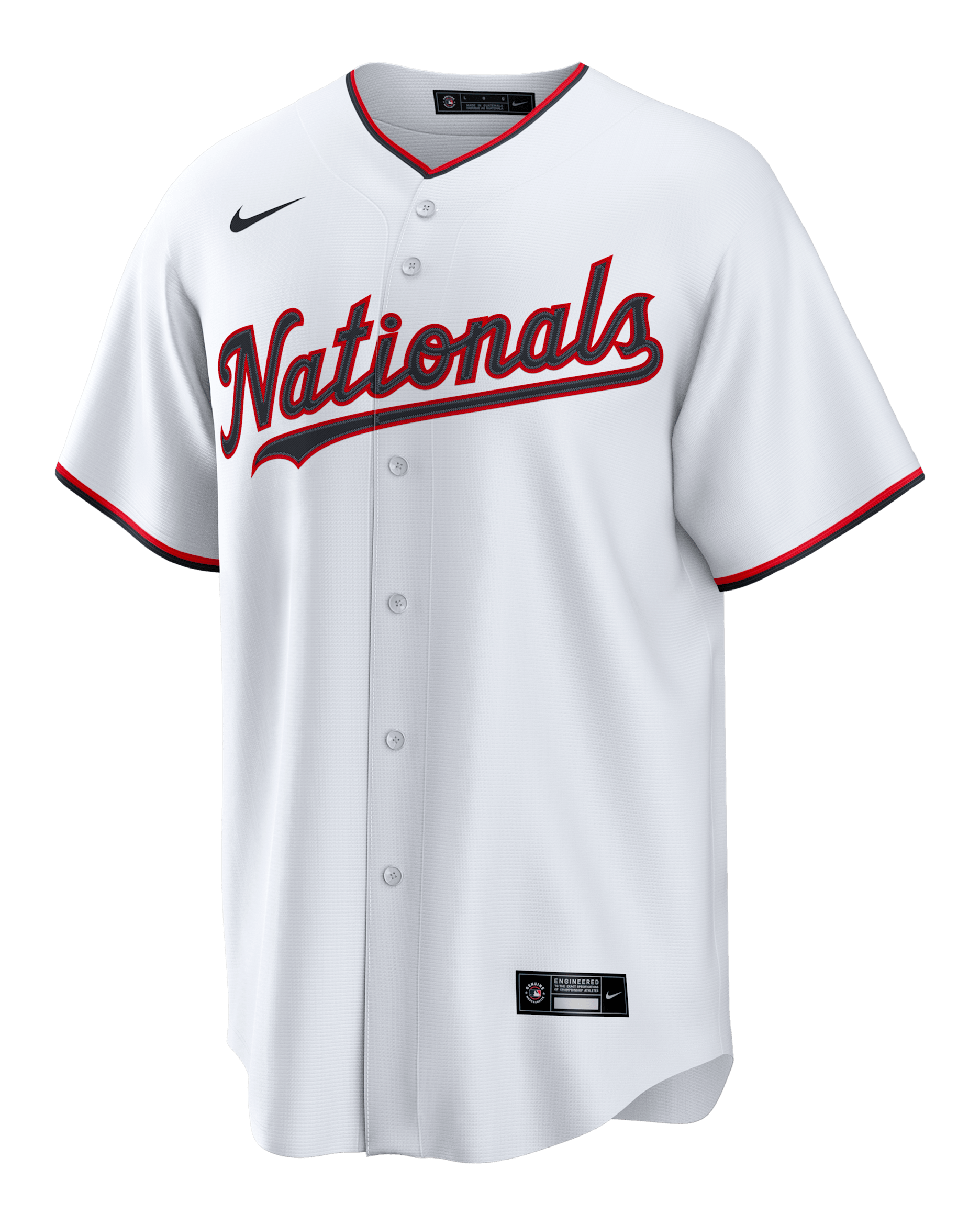James Wood Washington Nationals Men's Nike MLB Replica Jersey - White