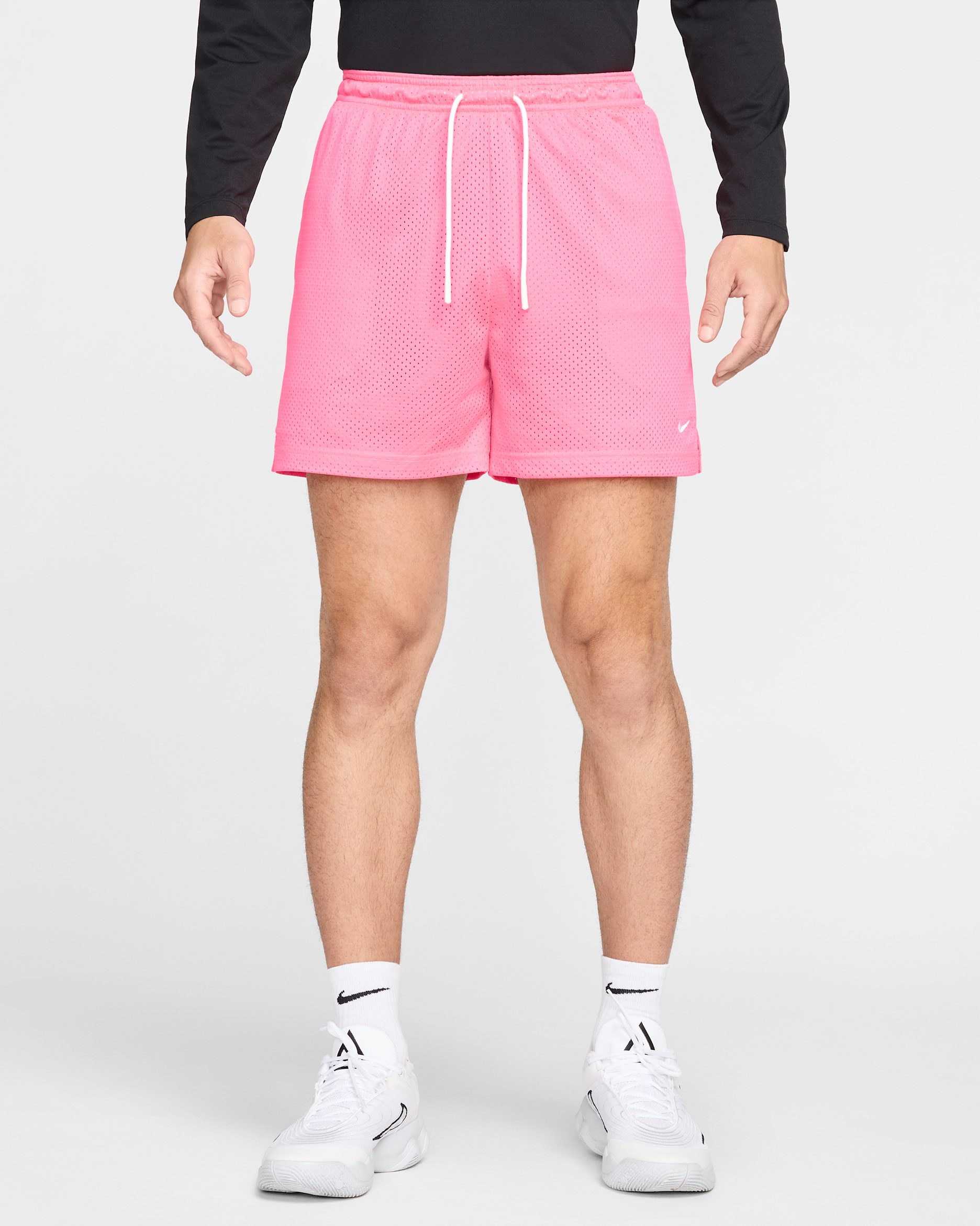 Nike Men's Dri-FIT 5" Mesh Basketball Shorts - Hyper Pink/White
