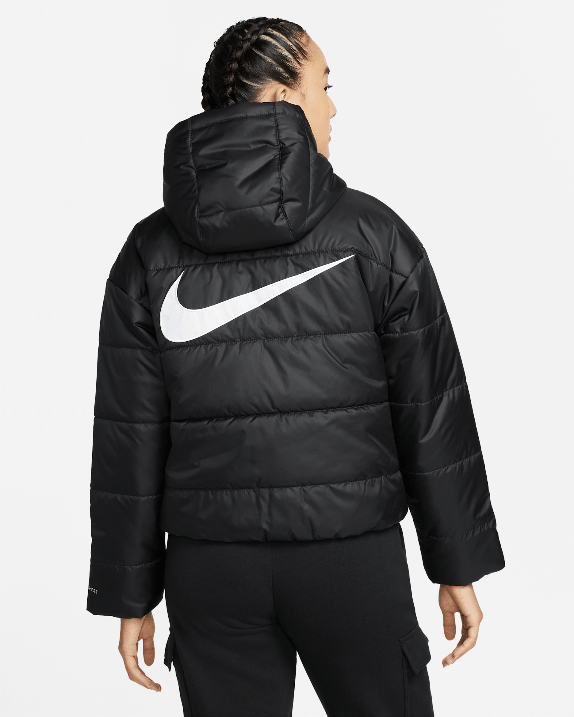 Nike Sportswear Therma-FIT Repel Women's Hooded Jacket - Black/Black/White