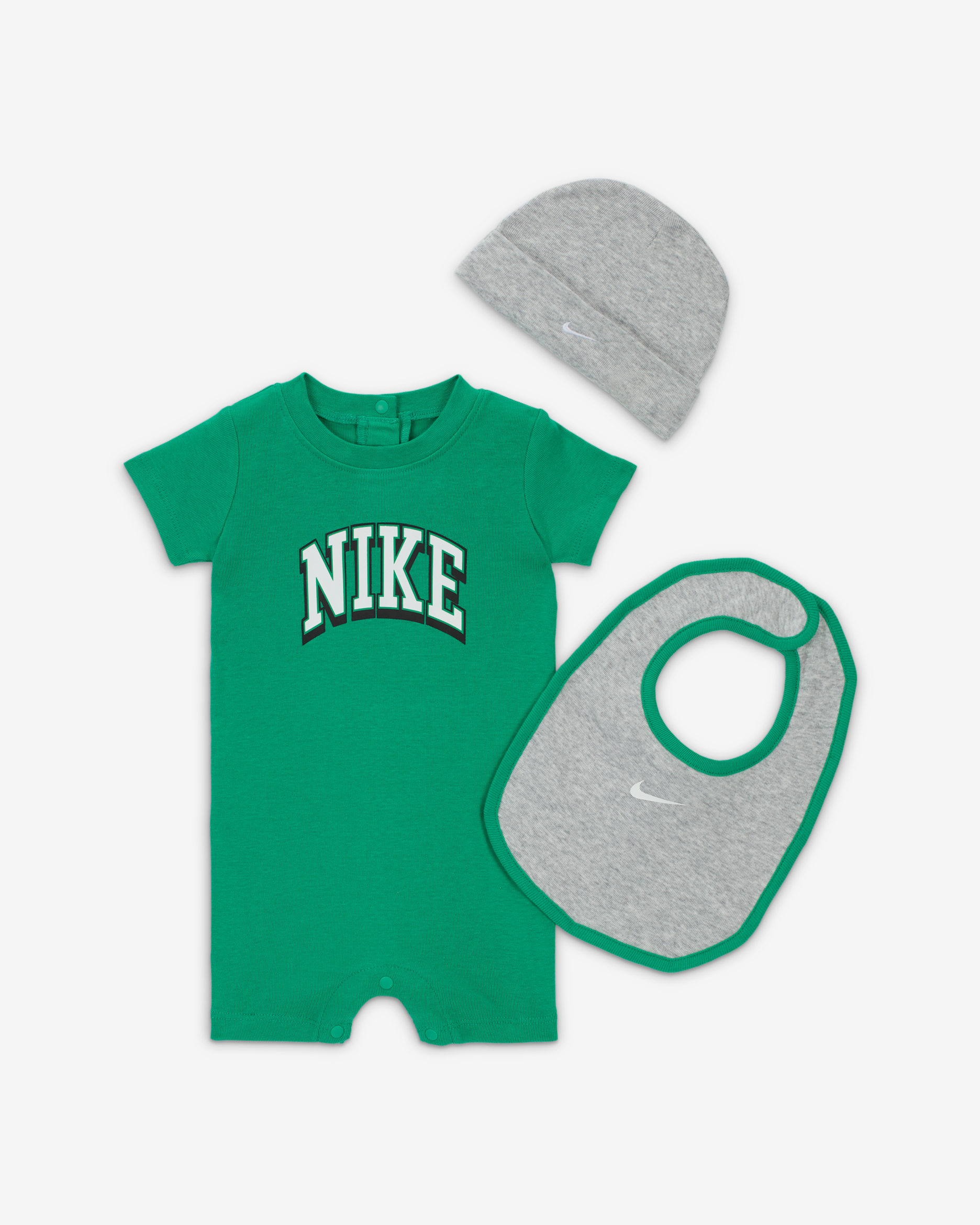 Conjunto de enterito de 3 piezas para bebé Nike - Verde estadio
