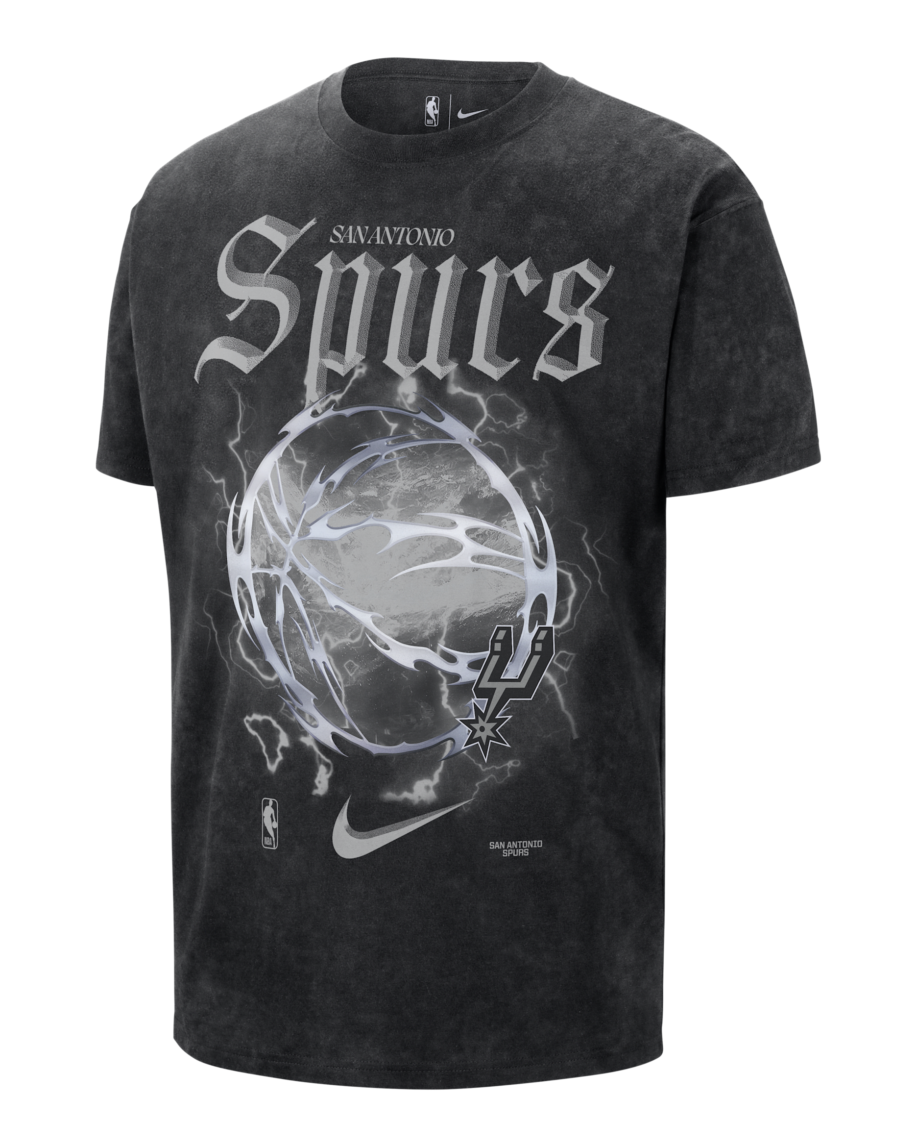 San Antonio Spurs Courtside "Halloween" Men's Nike NBA Max90 T-Shirt - Black