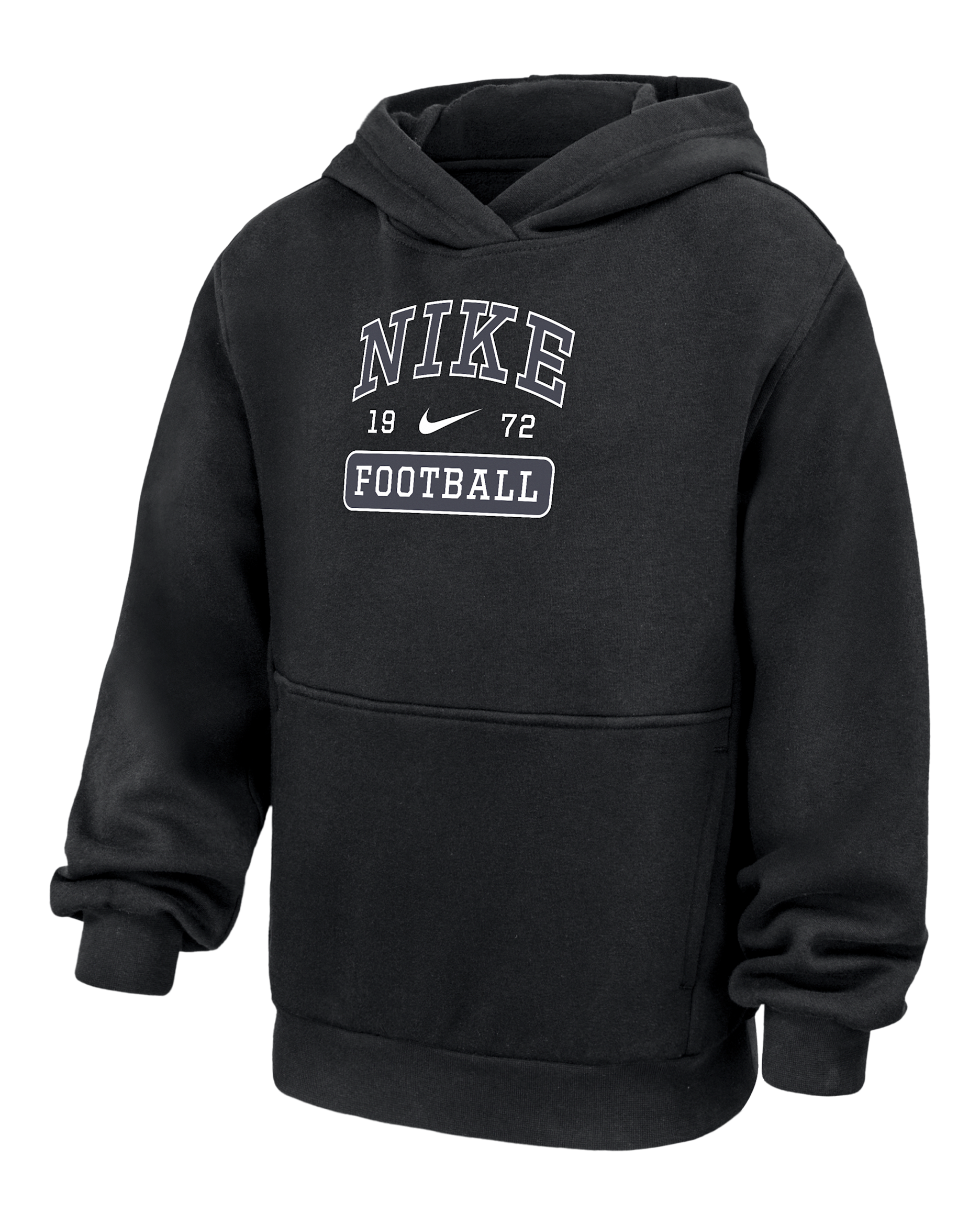 Nike Club Fleece Big Kids' Football Pullover Hoodie - Black