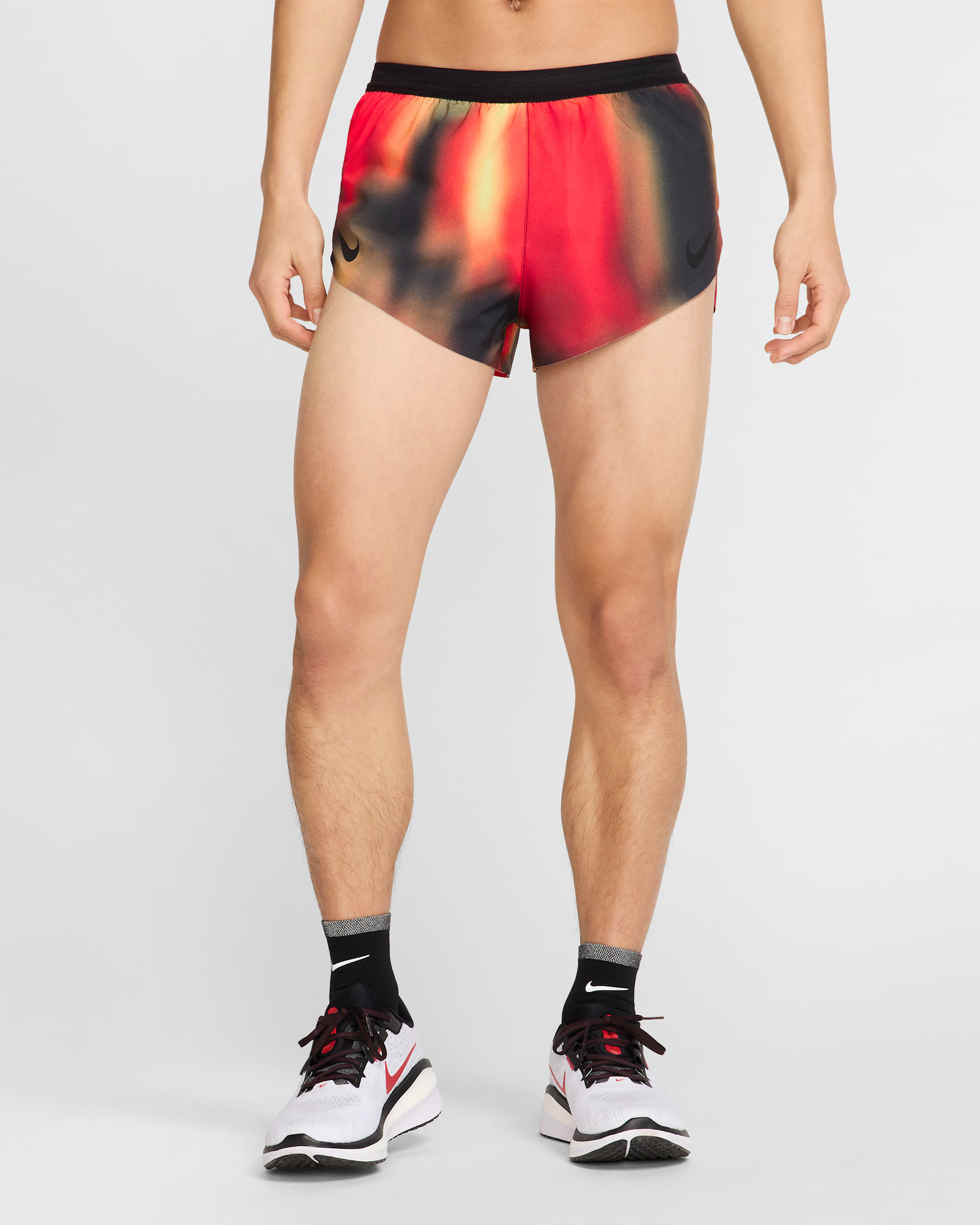 Nike AeroSwift Elite Entry Men's Dri-FIT ADV Running Shorts - Light Lemon Twist/Light Crimson/Black/Black