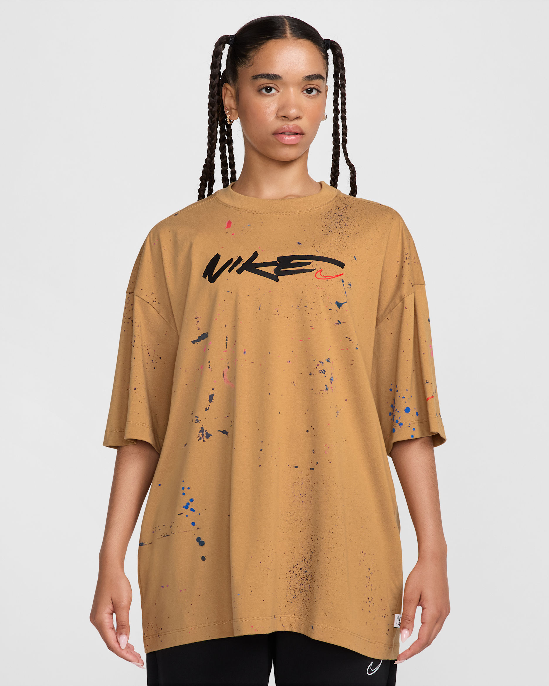 ナイキ スポーツウェア ブレイキン ウィメンズ オーバーサイズド ショートスリーブ Tシャツ - フラックス