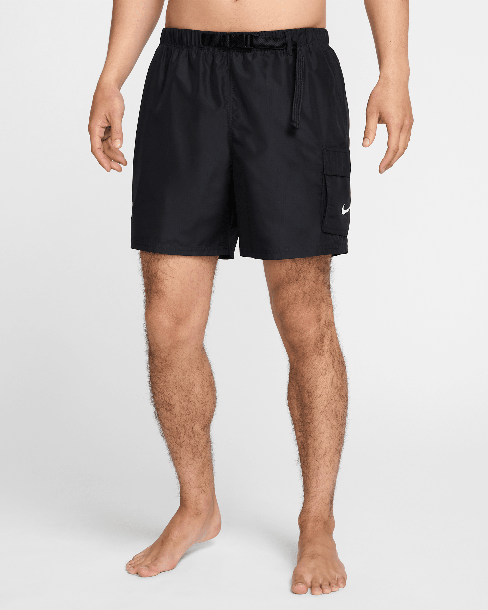 Nike Swim Voyage Men's 5" Brief-Lined Cargo Shorts - Black