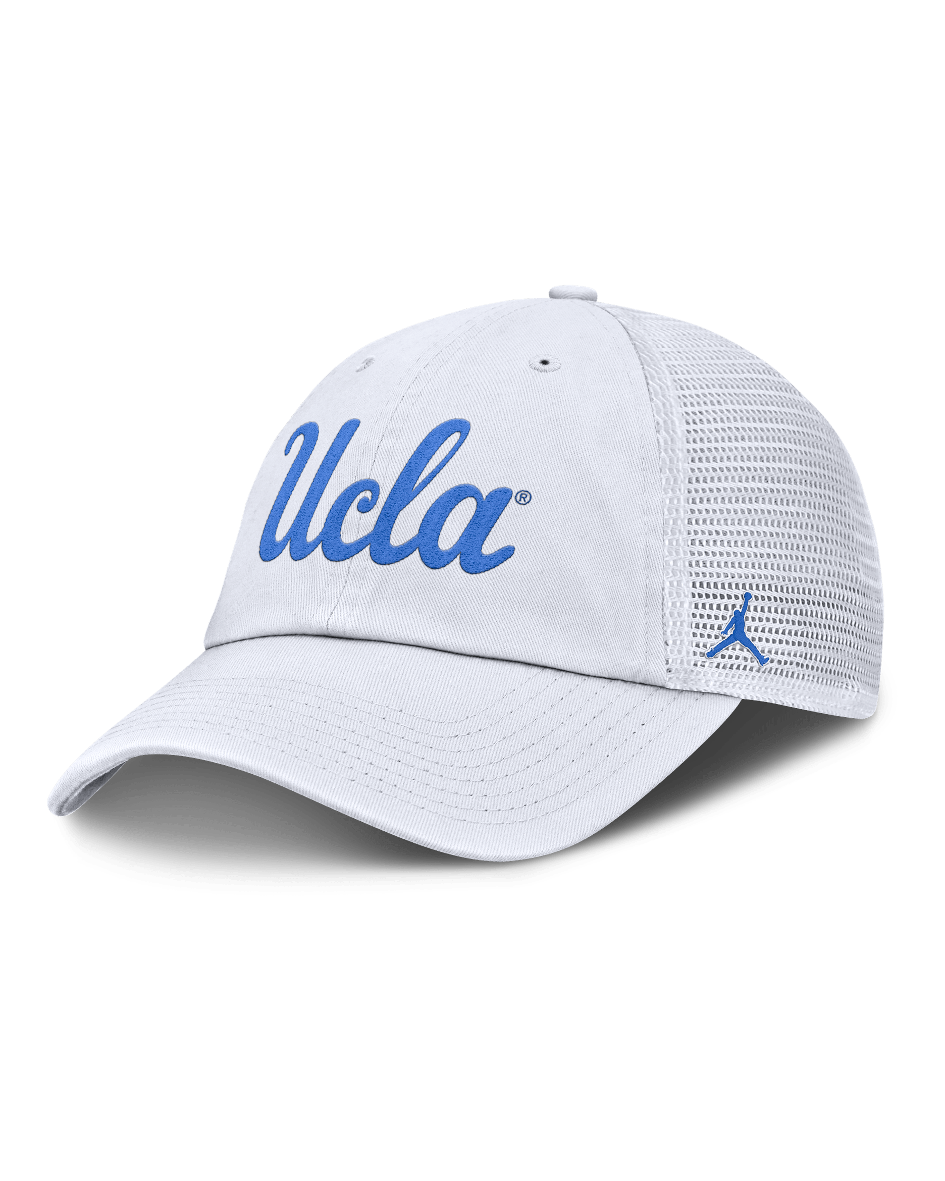 UCLA Primetime Campus Club Men's Jordan Brand College Trucker Adjustable Hat - White