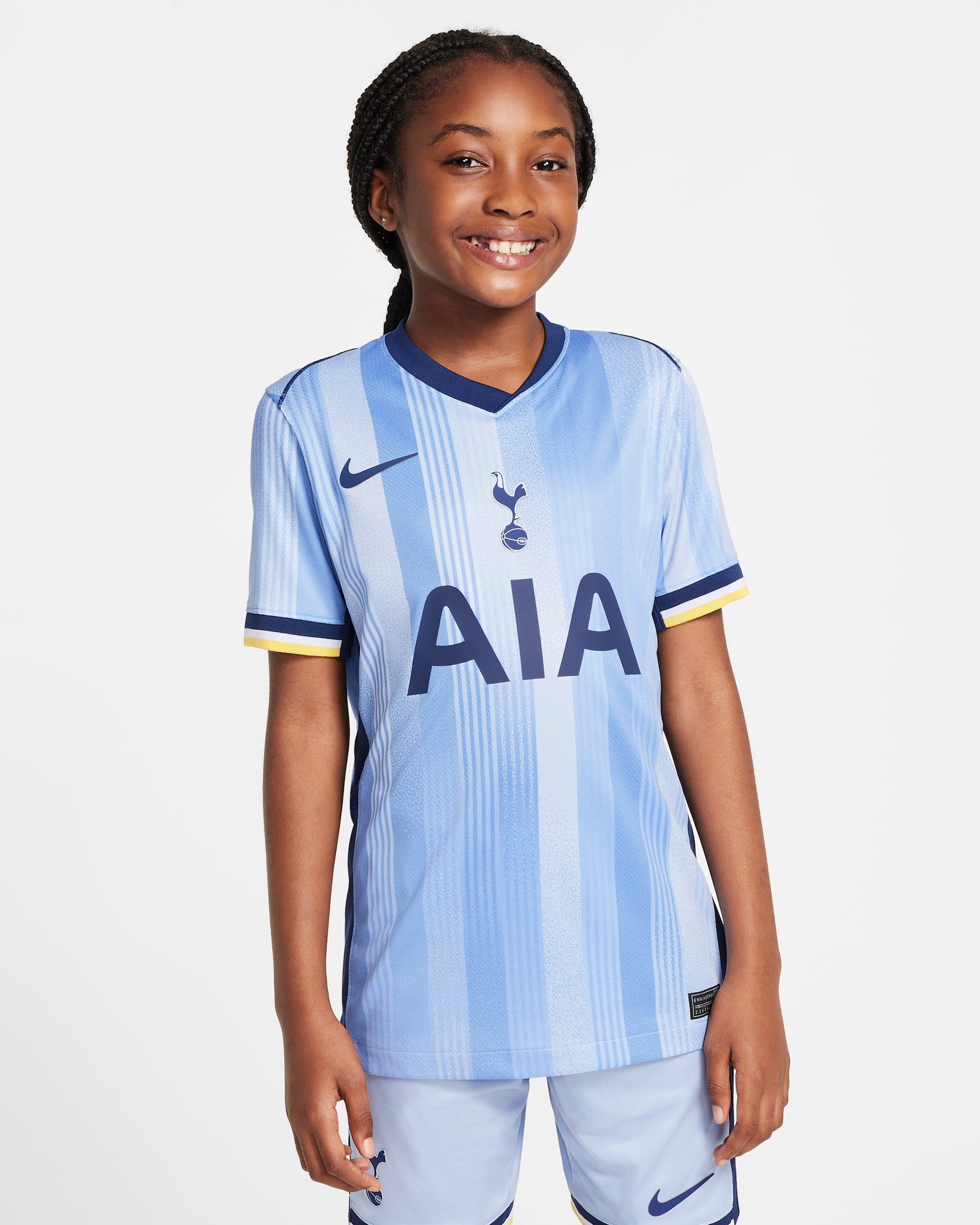 Tottenham Hotspur 2024/25 Stadium idegenbeli Nike Dri-FIT replika futballmez nagyobb gyerekeknek - Cobalt Bliss/Binary Blue