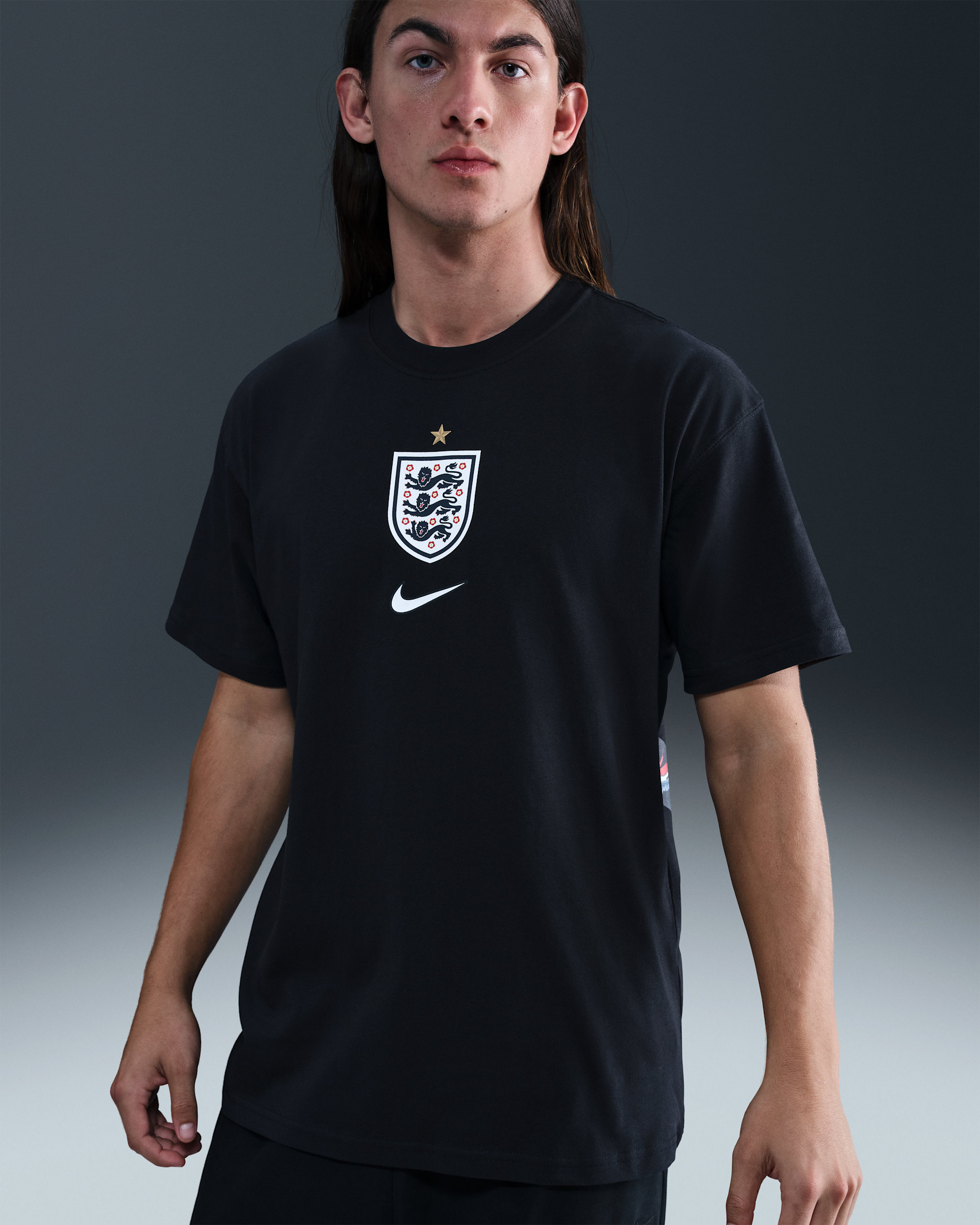 England Premium Goalkeeper Men's Nike Football T-Shirt - Black