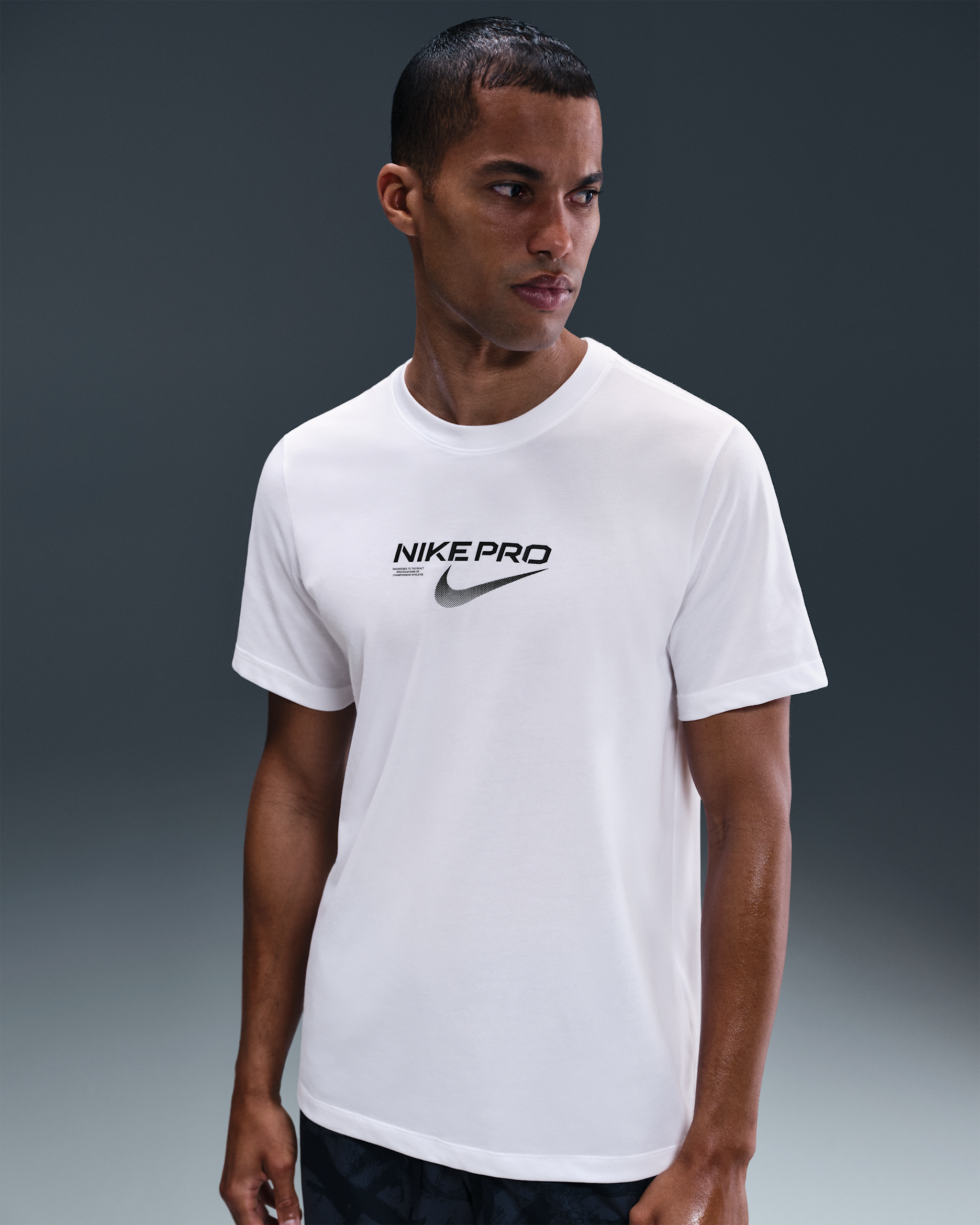 Nike Dri-FIT férfi edzőpóló - Fehér