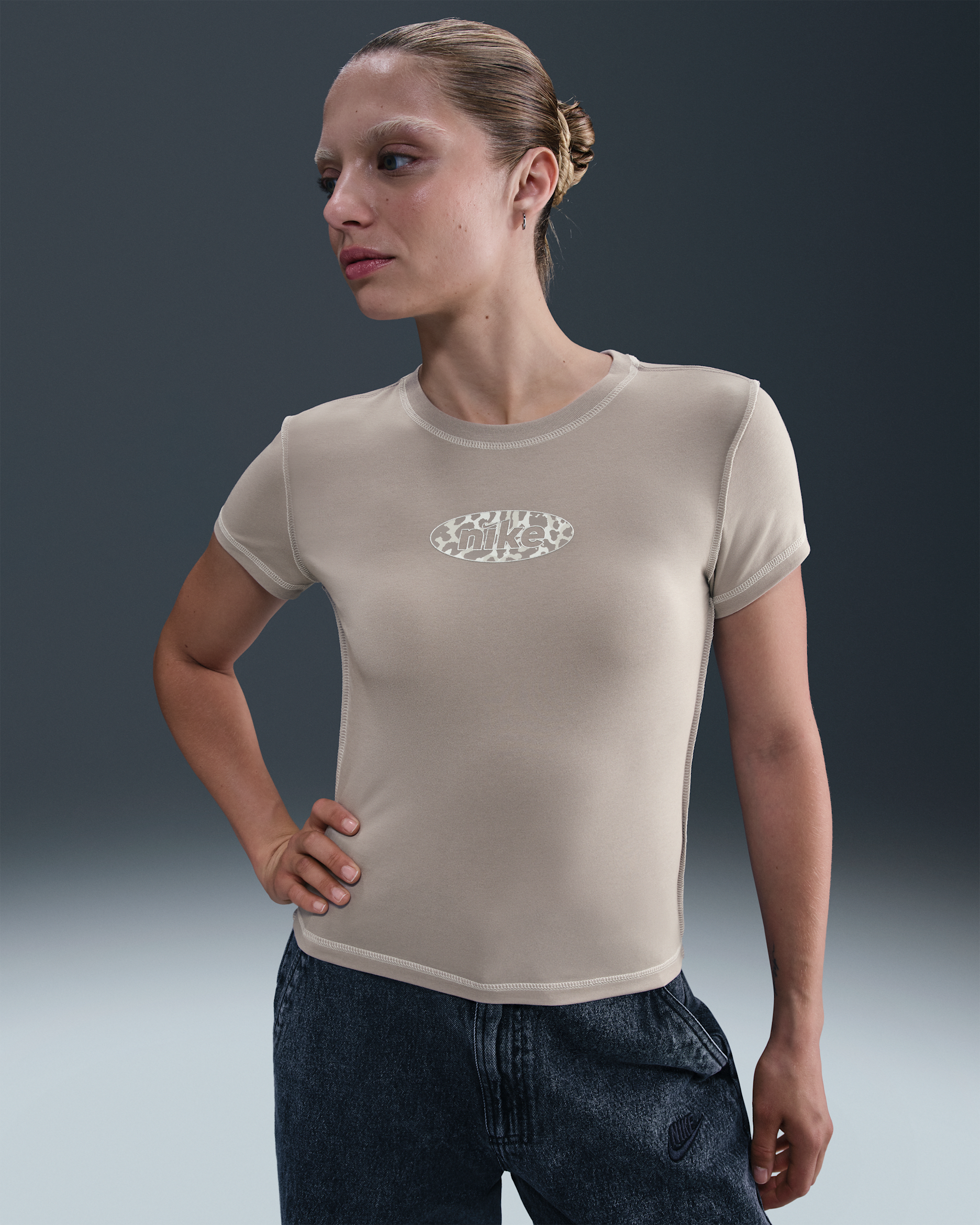 Nike Sportswear Chill Knit Women's Slim Cropped Top - College Grey/Metallic Silver