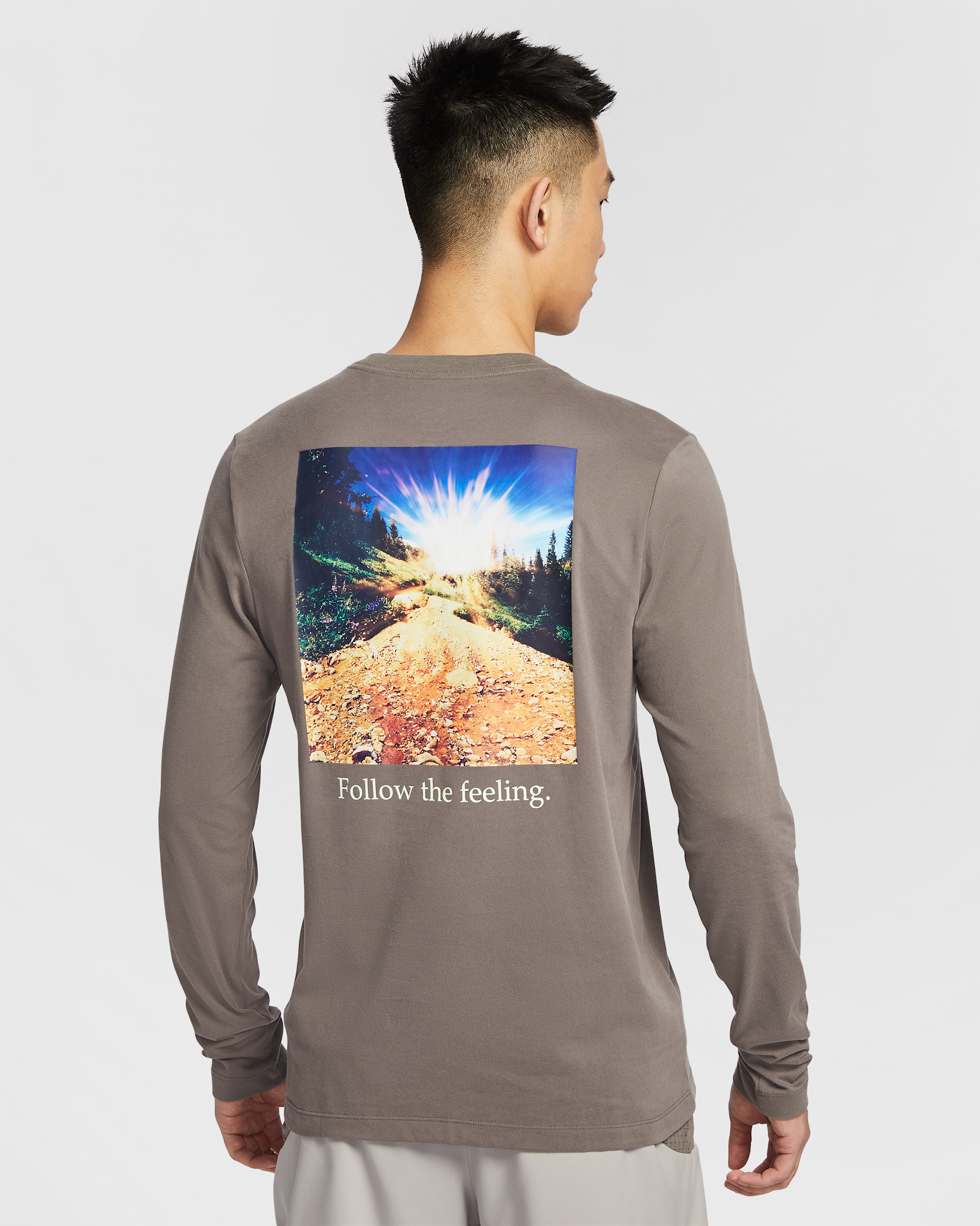 Nike Trail Men's Dri-FIT Long-Sleeve Running T-Shirt - Cave Stone