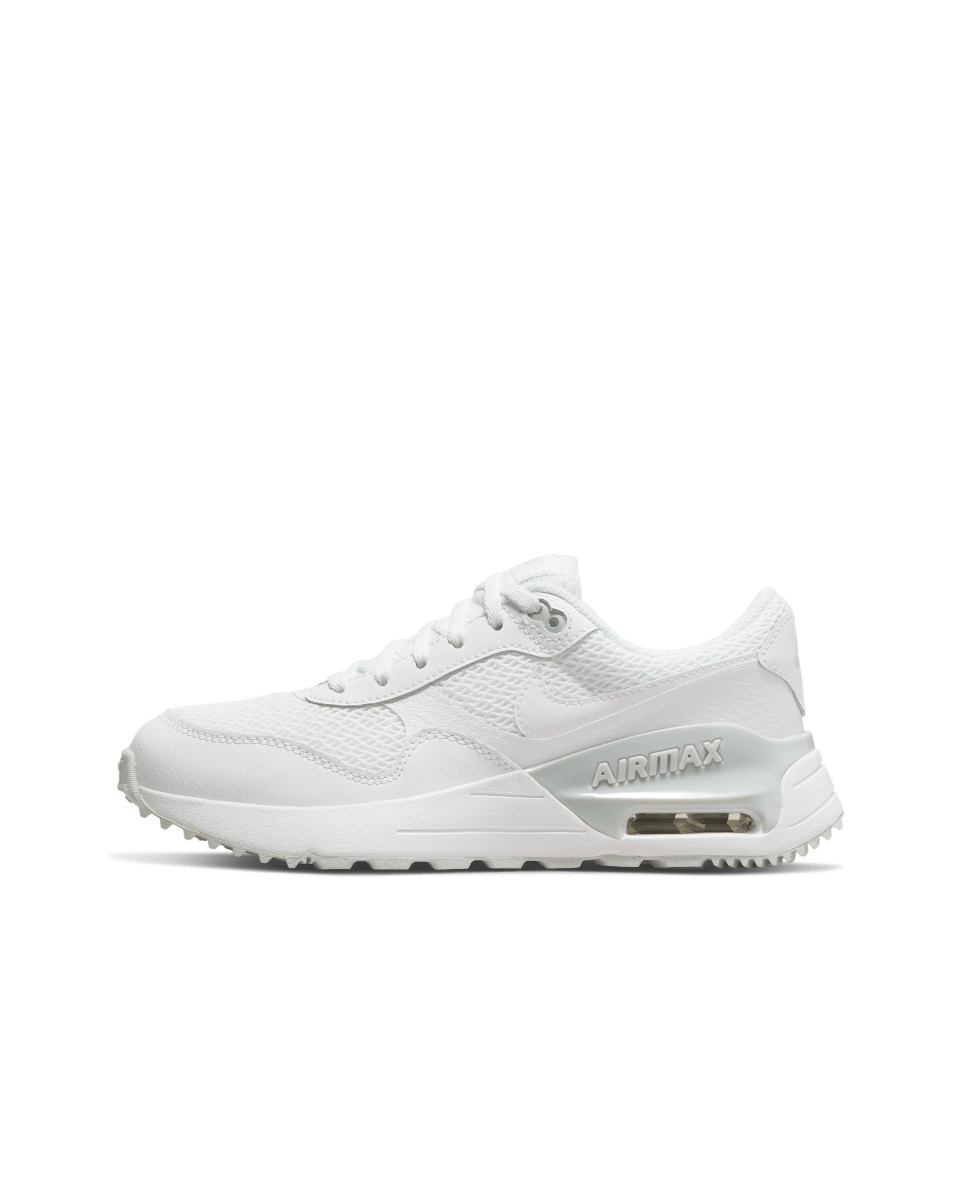 Tenis para niños grandes Nike Air Max SYSTM - Blanco/Platino puro/Blanco