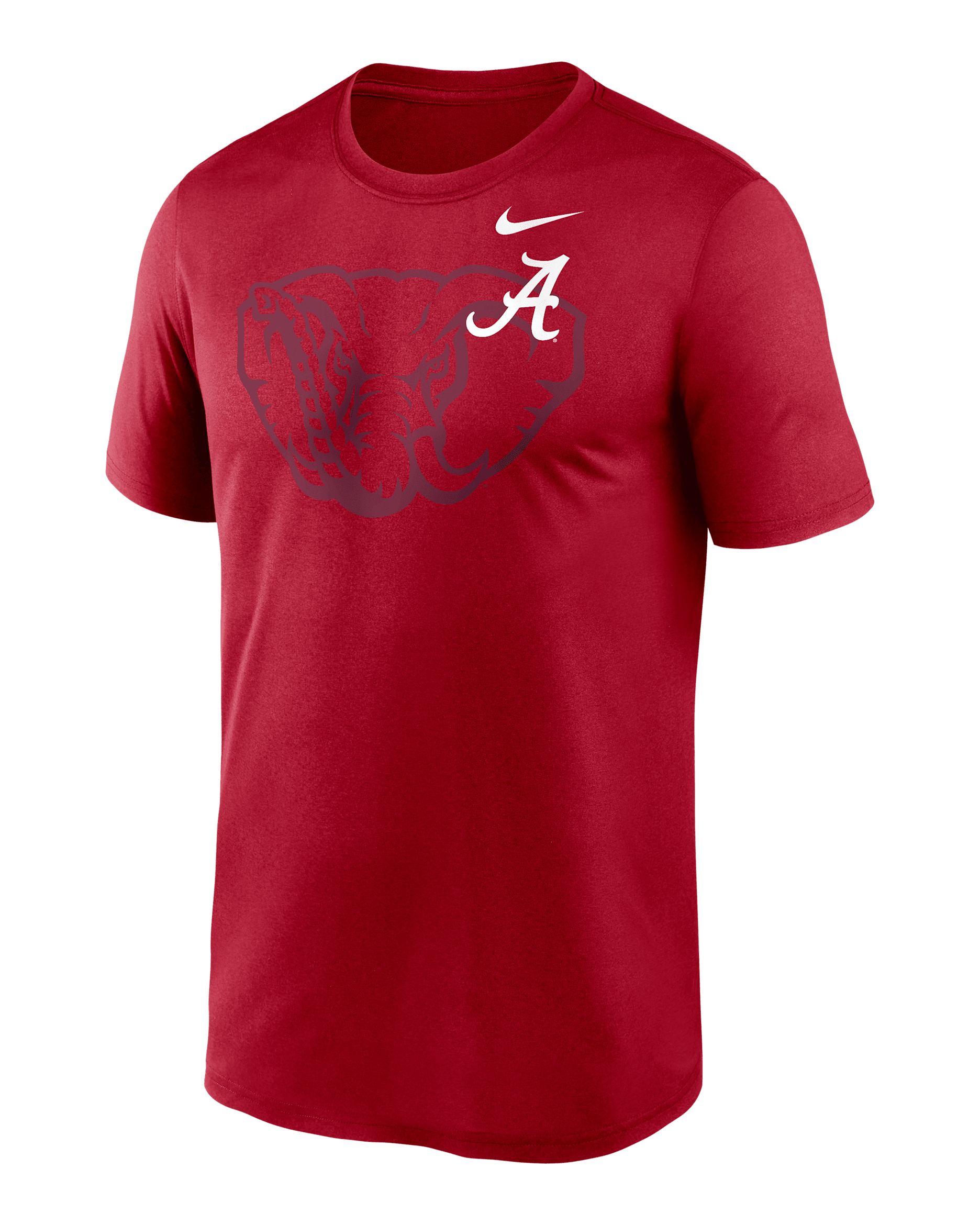 Alabama Campus Legend Shadow Logo Men's Nike Dri-FIT College T-Shirt - Crimson