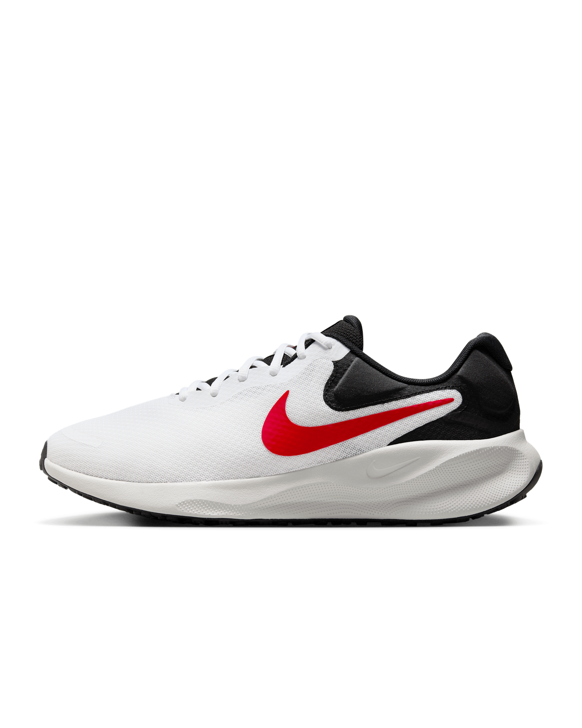 Nike Revolution 7 Men's Road Running Shoes - White/Black/Photon Dust/Fire Red