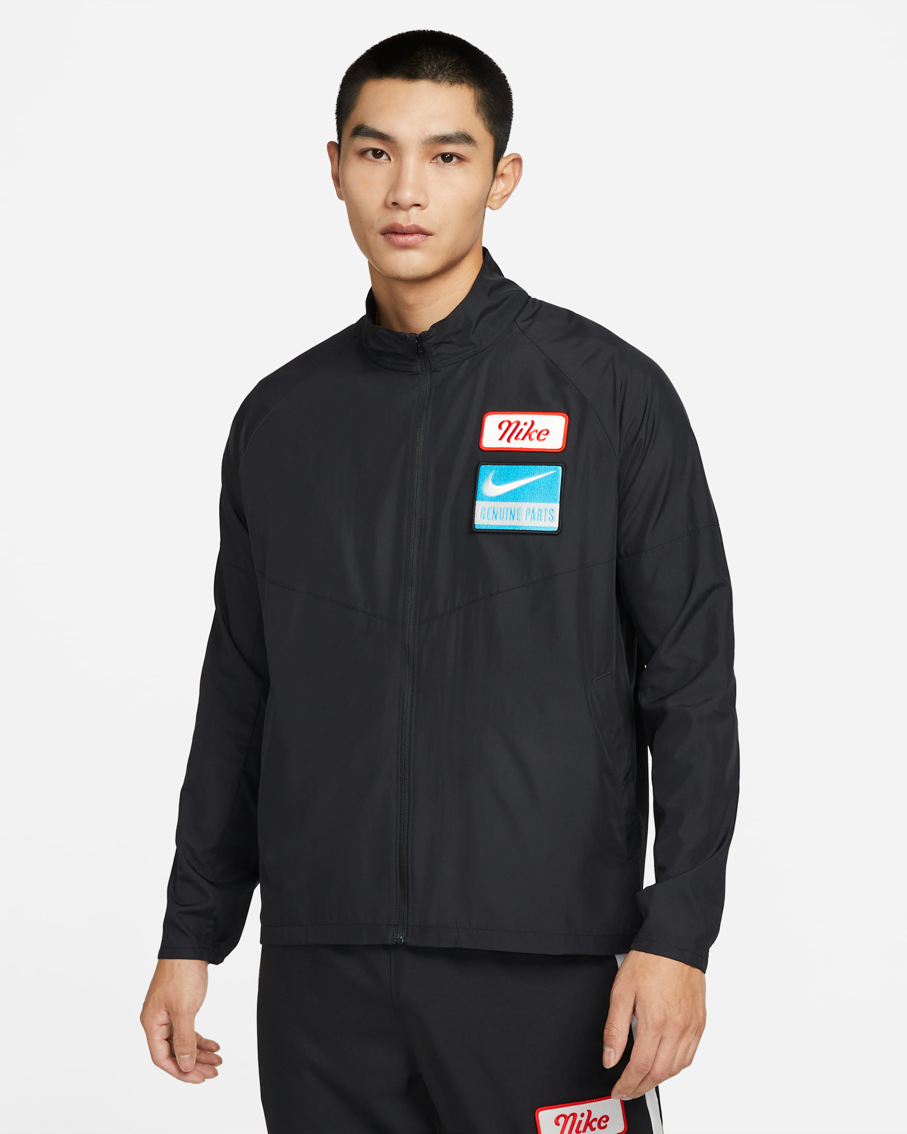 Nike Dri-FIT Miler Men's Running Jacket - Black/Summit White