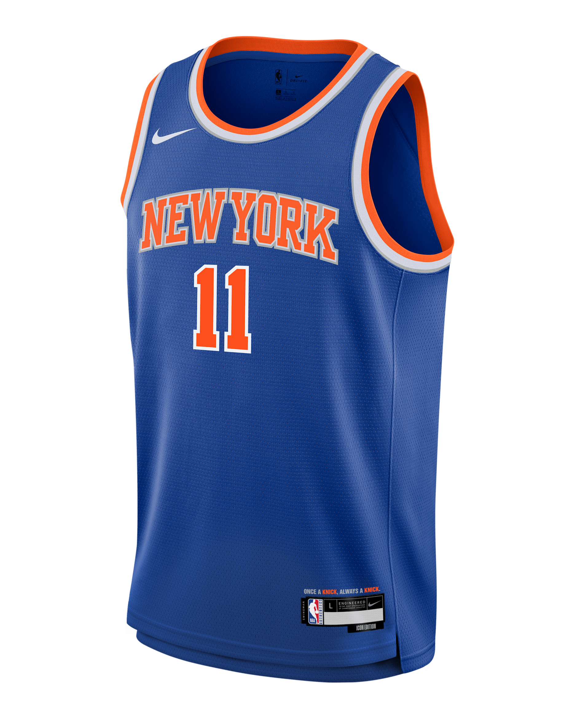 Jersey Nike de la NBA Swingman para niños talla grande Jalen Brunson New York Knicks 2024/25 Icon Edition - Azul enérgico