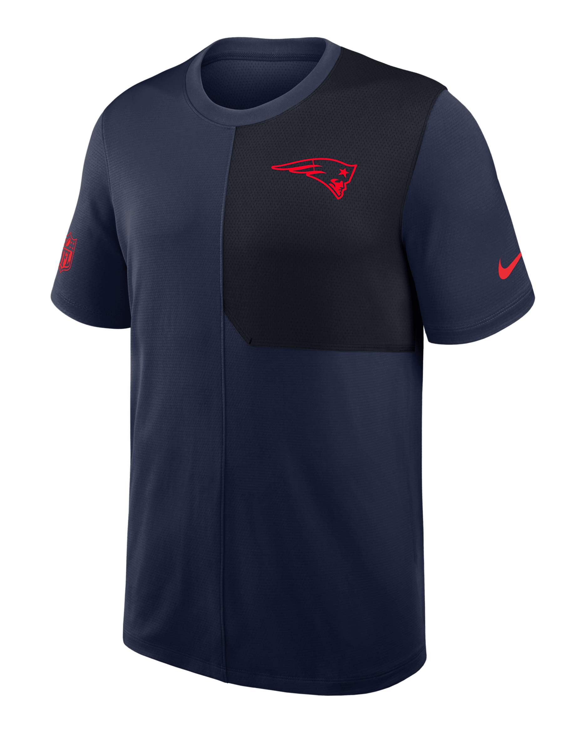 Playera Nike Dri-FIT de la NFL para hombre New England Patriots Sideline Coach - Azul marino