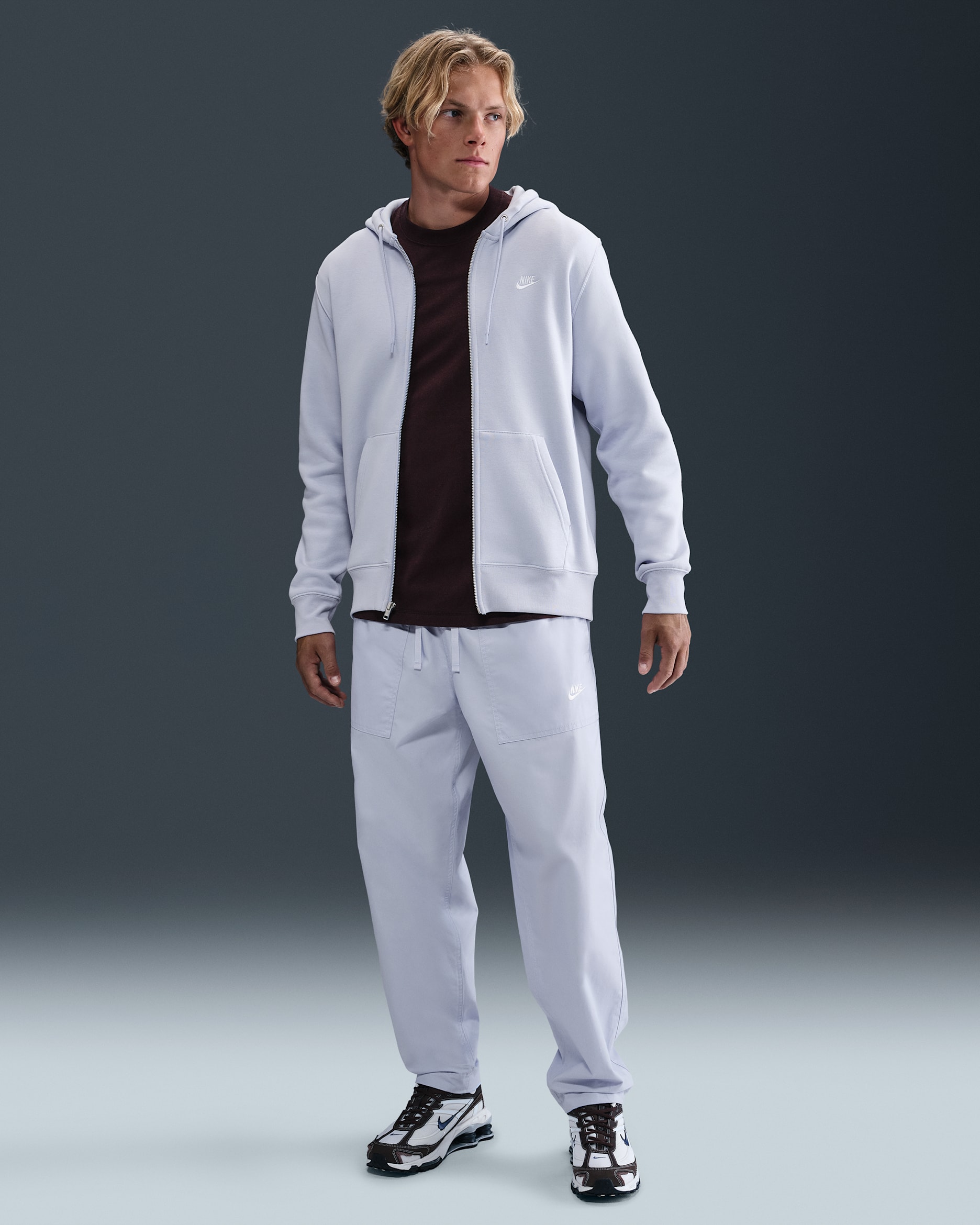 Nike Club herenbroek - Ghost/Wit