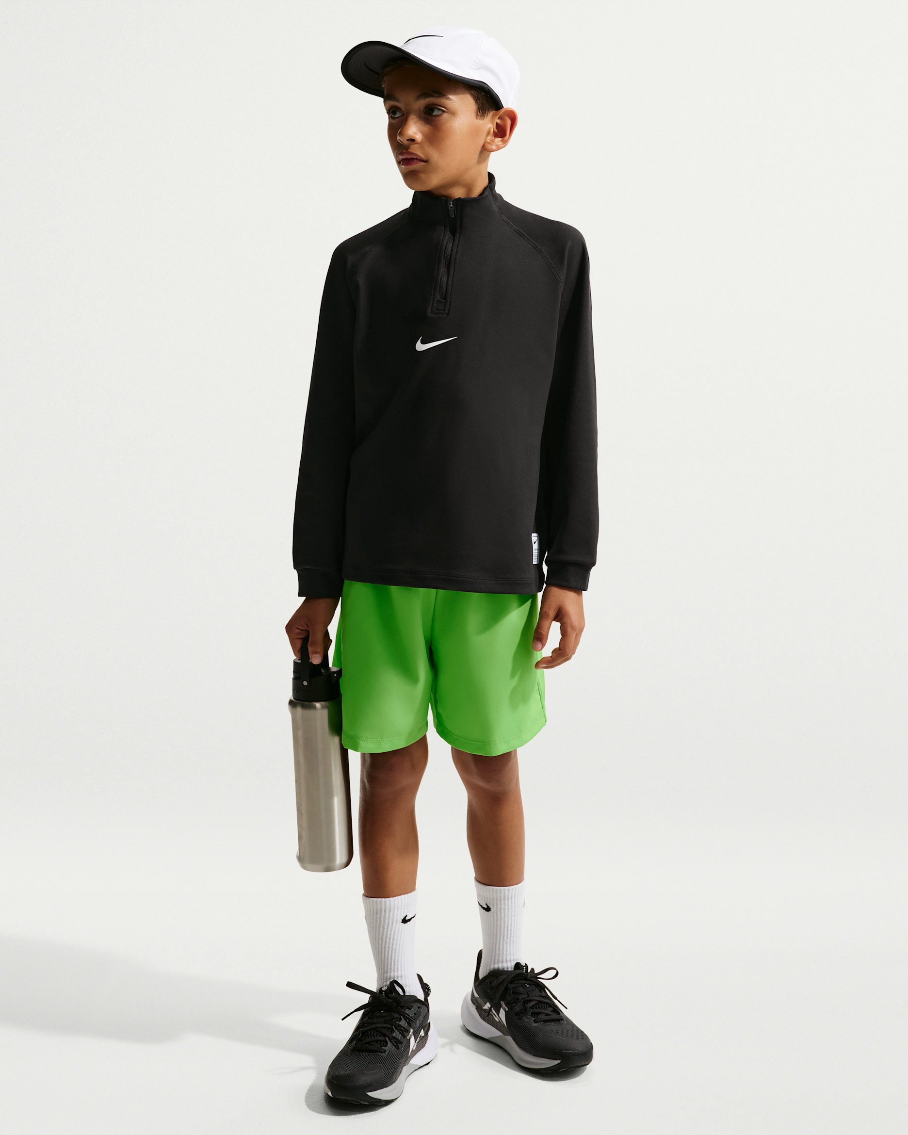Shorts de entrenamiento Dri-FIT para niños talla grande Nike Multi - Verde medio/Blanco