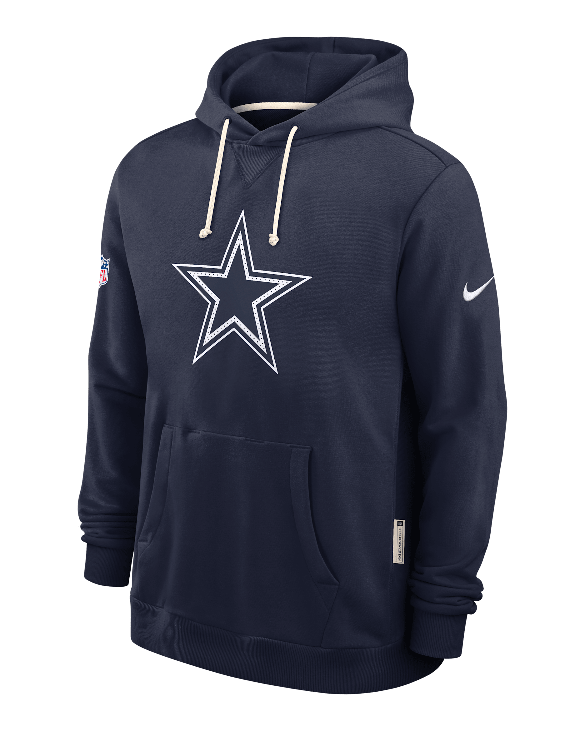 Sudadera con gorro sin cierre Nike Dri-FIT de la NFL para hombre Dallas Cowboys Initial Home Sideline - Azul marino