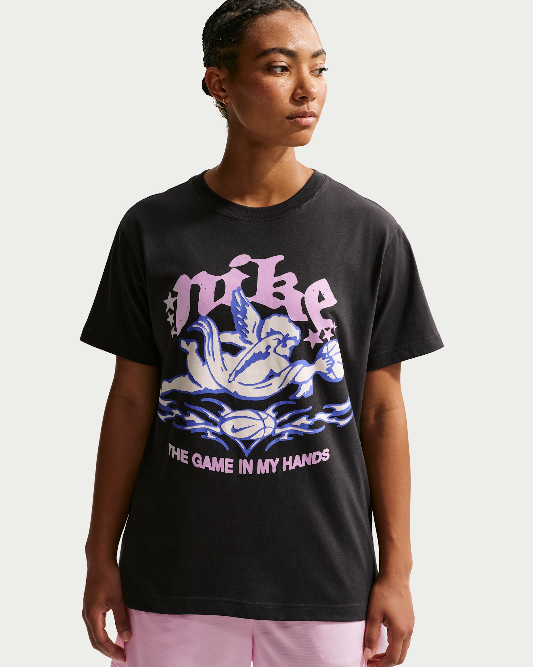 Nike Sportswear Women's Short-Sleeve Crew-Neck T-Shirt - Off Noir