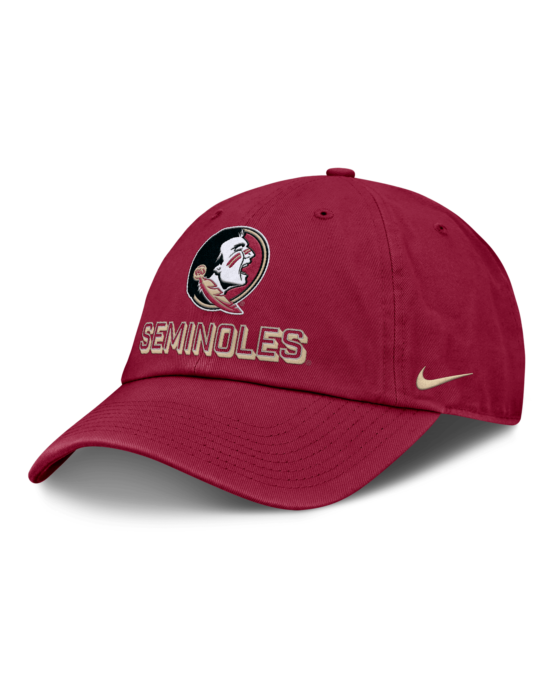 Gorra universitaria Nike ajustable para hombre Florida State On-Field Club Gameday - Granate