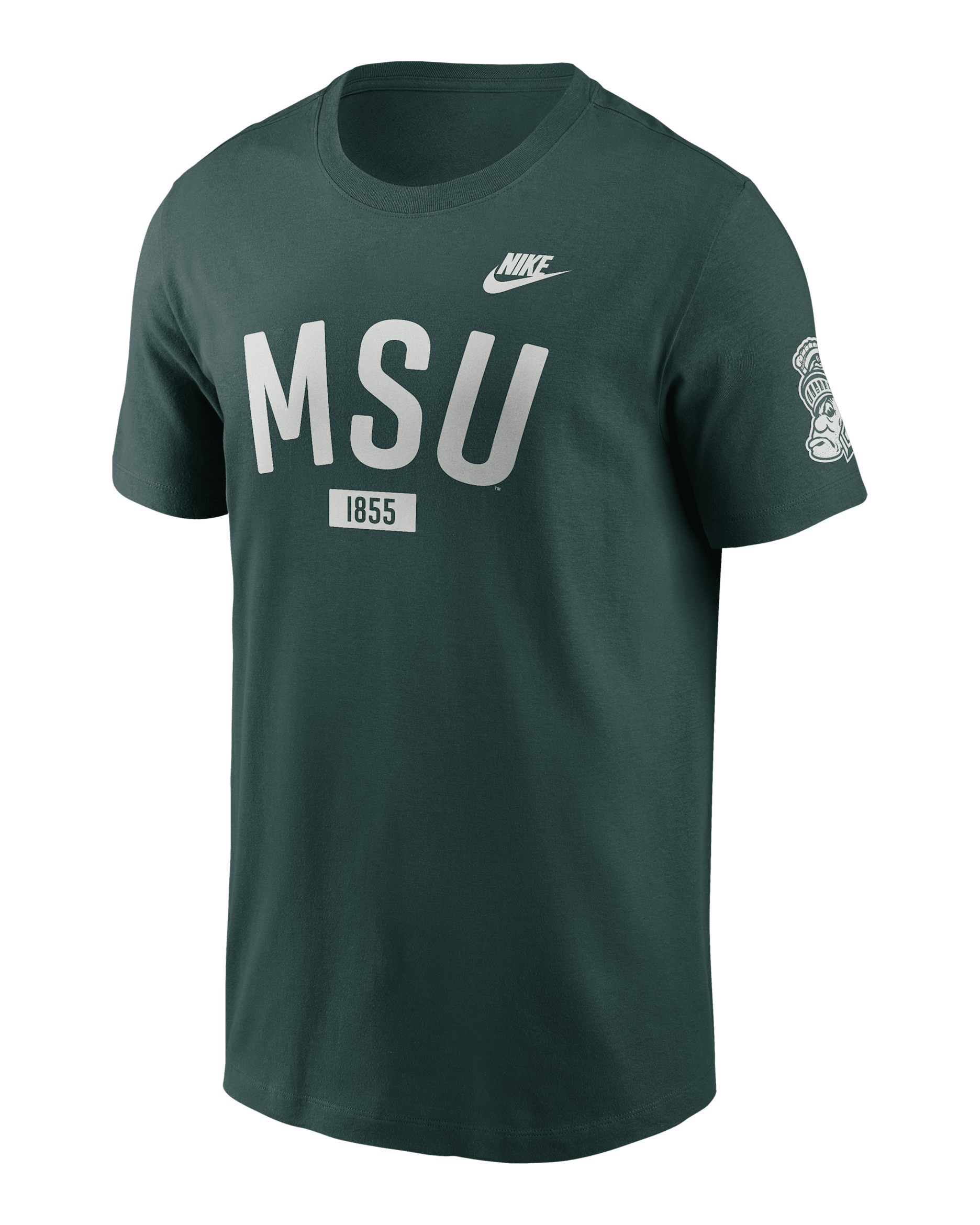 Michigan State Legacy Arch 2-Hit Men's Nike College T-Shirt - Pro Green