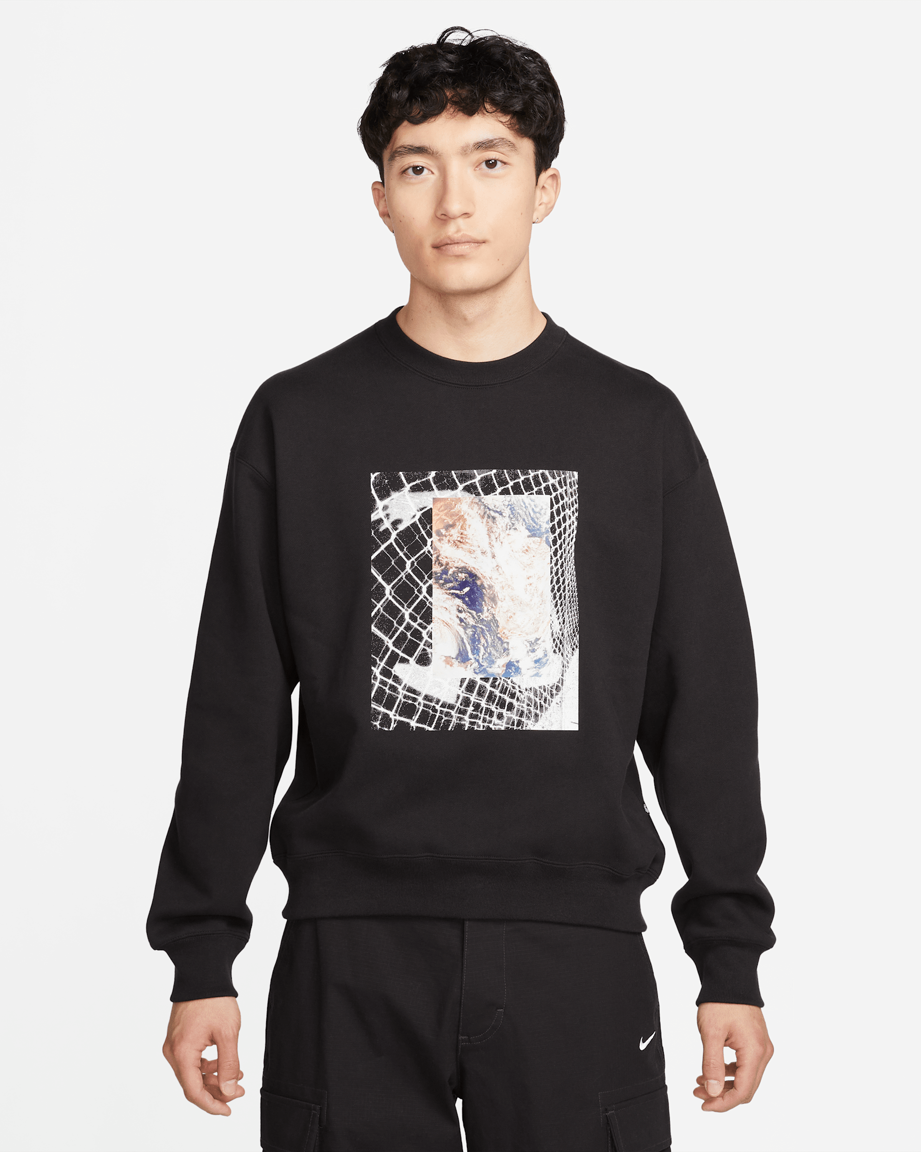 Nike SB Fleece 滑板圓領上衣 - 黑色