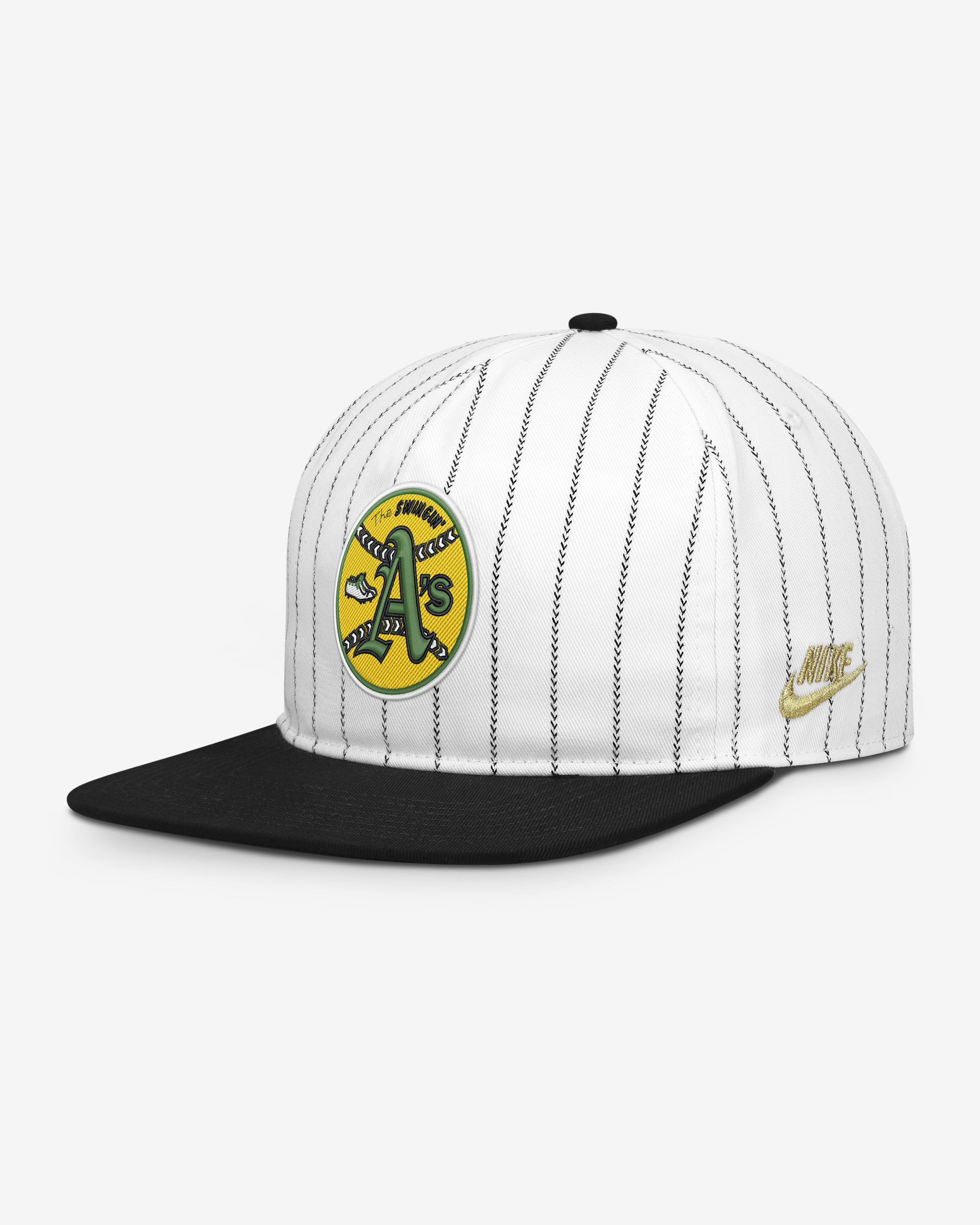 Gorra Nike de la MLB ajustable para hombre Oakland Athletics Pro - Blanco