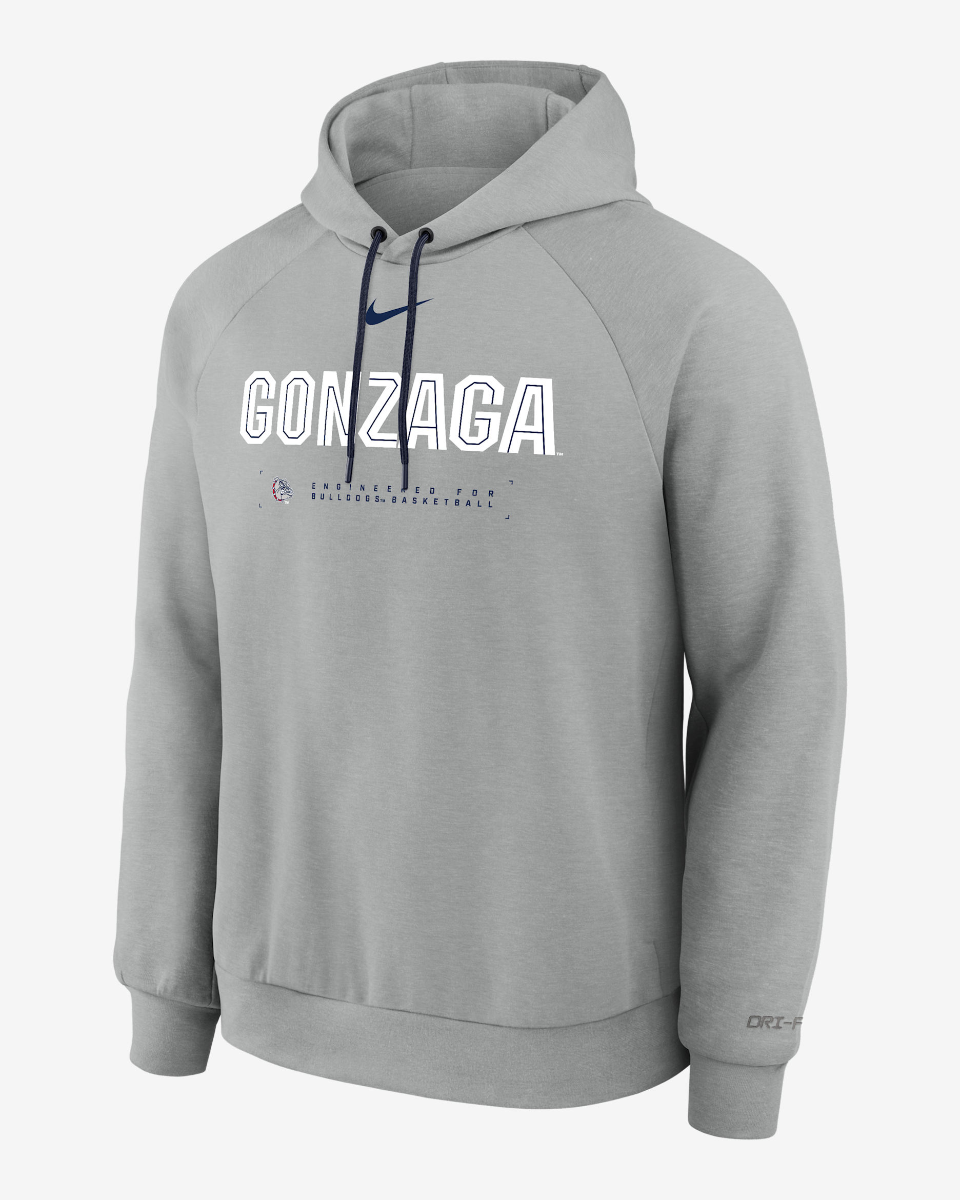 Gonzaga Bulldogs Nike NCAA Men's Basketball Coaches' Pullover Hoodie - Dark Grey Heather/College Navy