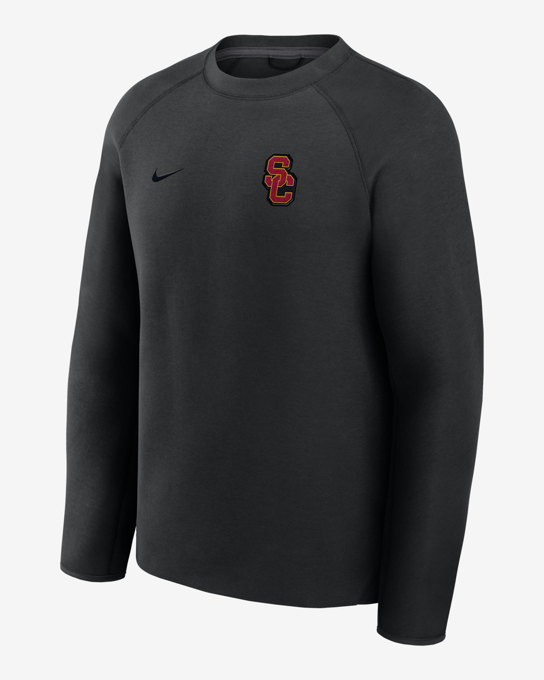 Sudadera de cuello redondo sin cierre universitaria Nike para hombre USC Tech Fleece - Negro