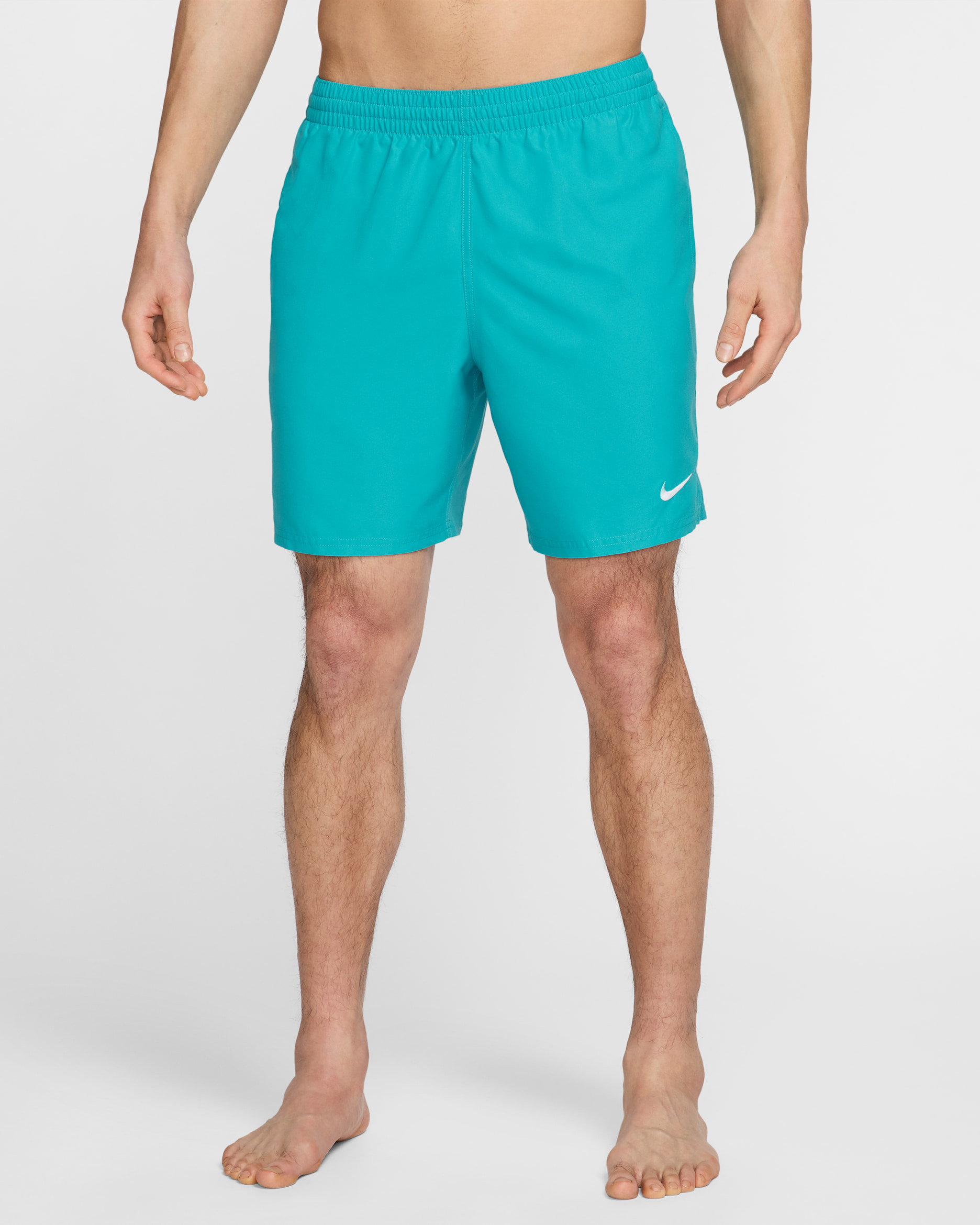Nike Swim Breaker Shorts Volley de 18 cm con forro de ropa interior para hombre - Cactus empolvado/Blanco