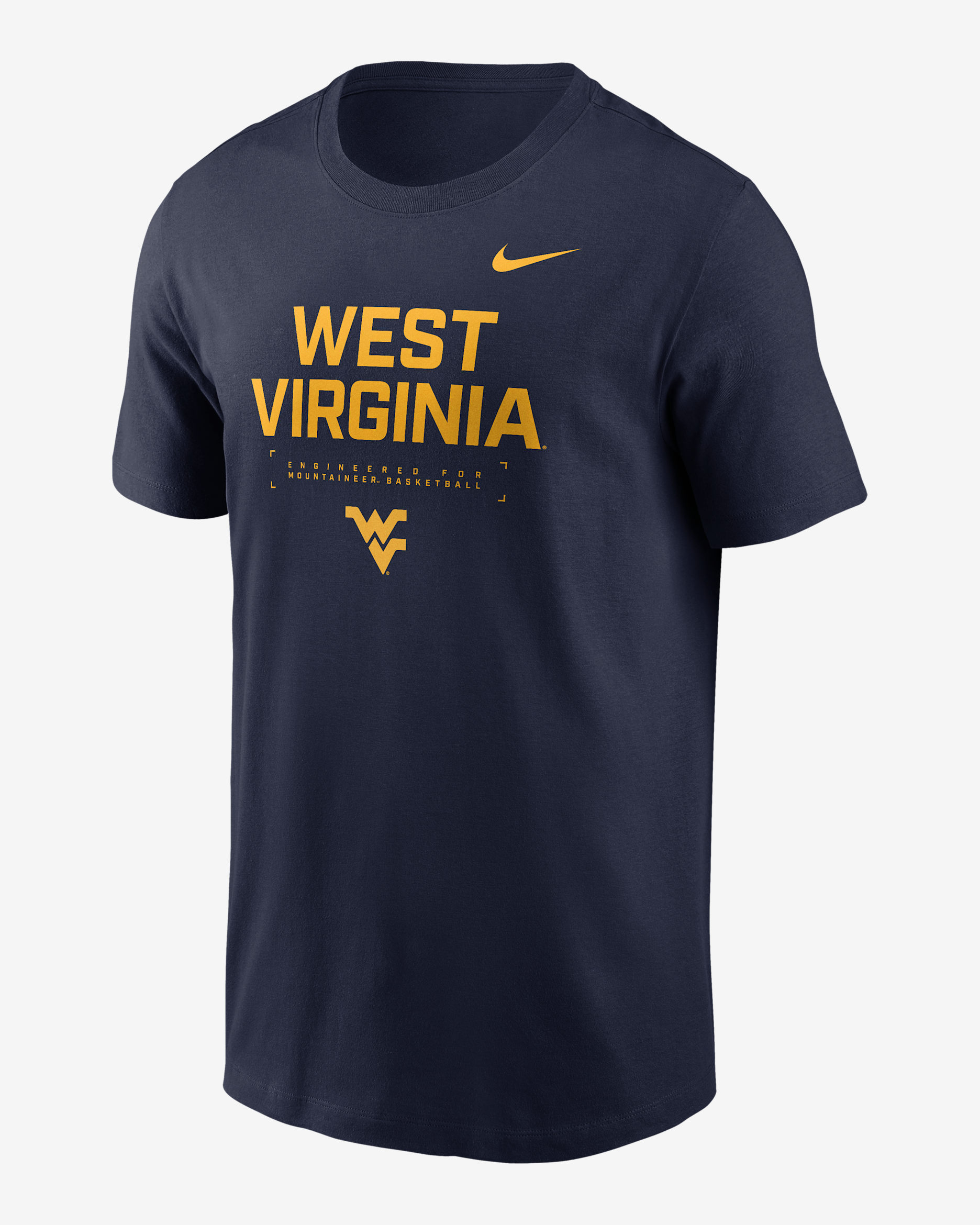 West Virginia Courtside Basketball Men's Nike Dri-FIT College T-Shirt - Navy