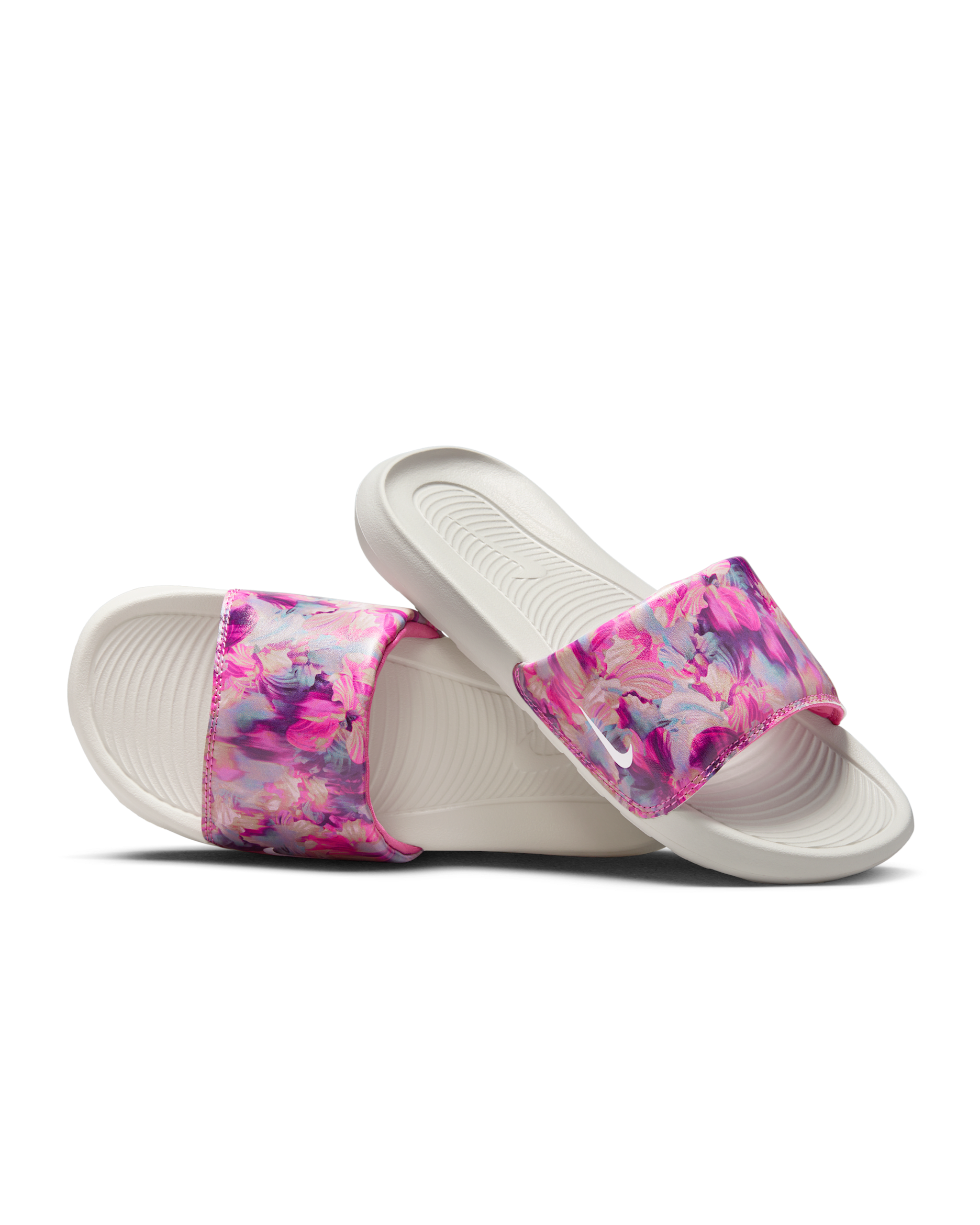 Nike Victori One Women's Slides - Cosmic Fuchsia/Light Bone/Mineral Teal/White