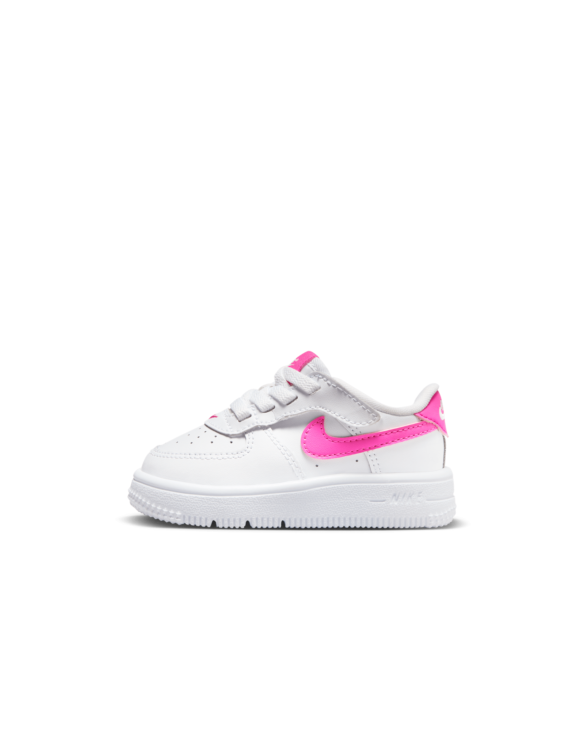 Nike Force 1 Low EasyOn Baby/Toddler Shoes - White/Laser Fuchsia