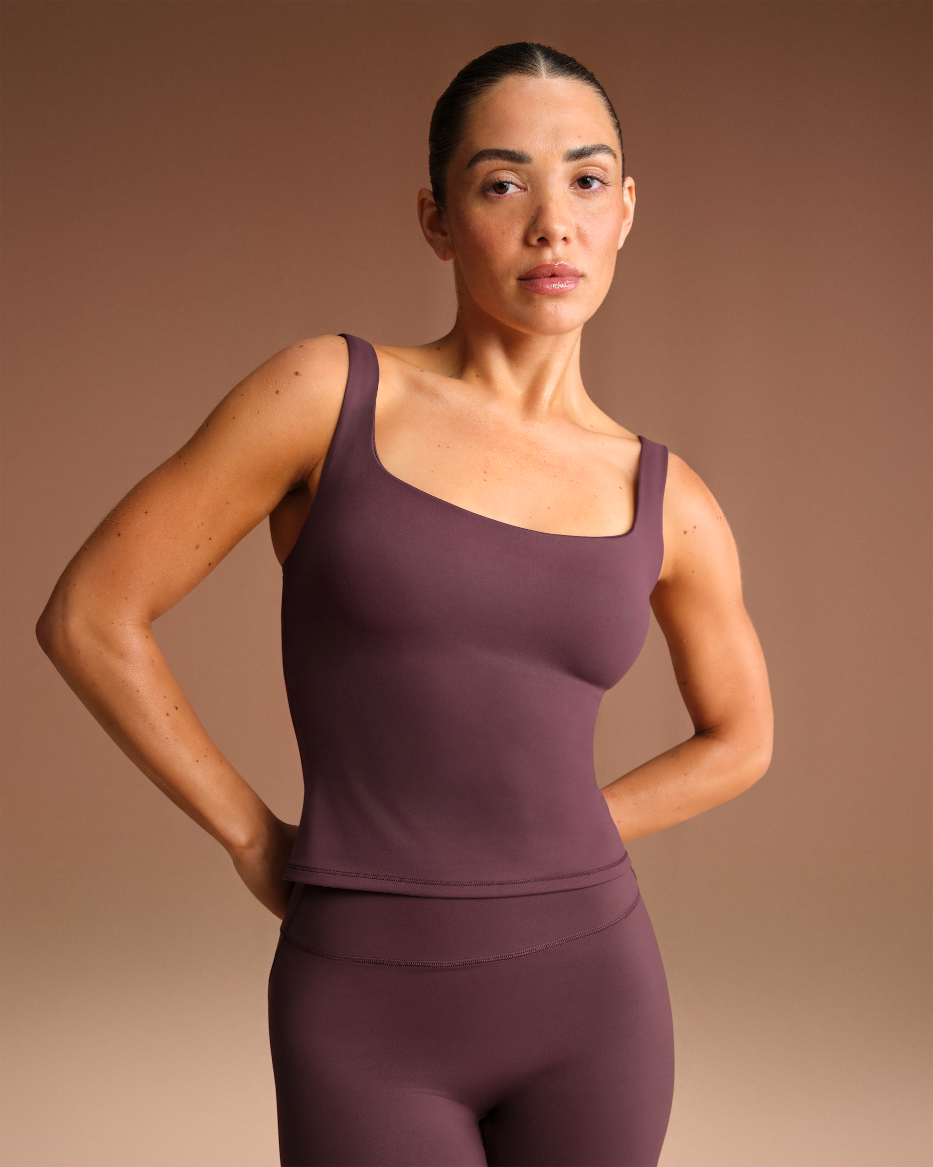 NikeSKIMS Matte Women's Square-Neck Tank - NSKM CURRANT