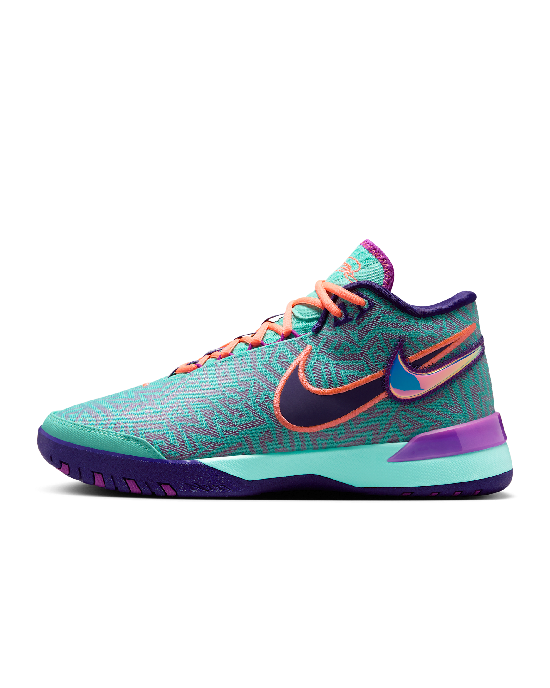 LeBron NXXT Genisus Basketball Shoes - Hyper Turquoise/Court Purple/Bright Mango/Vivid Purple