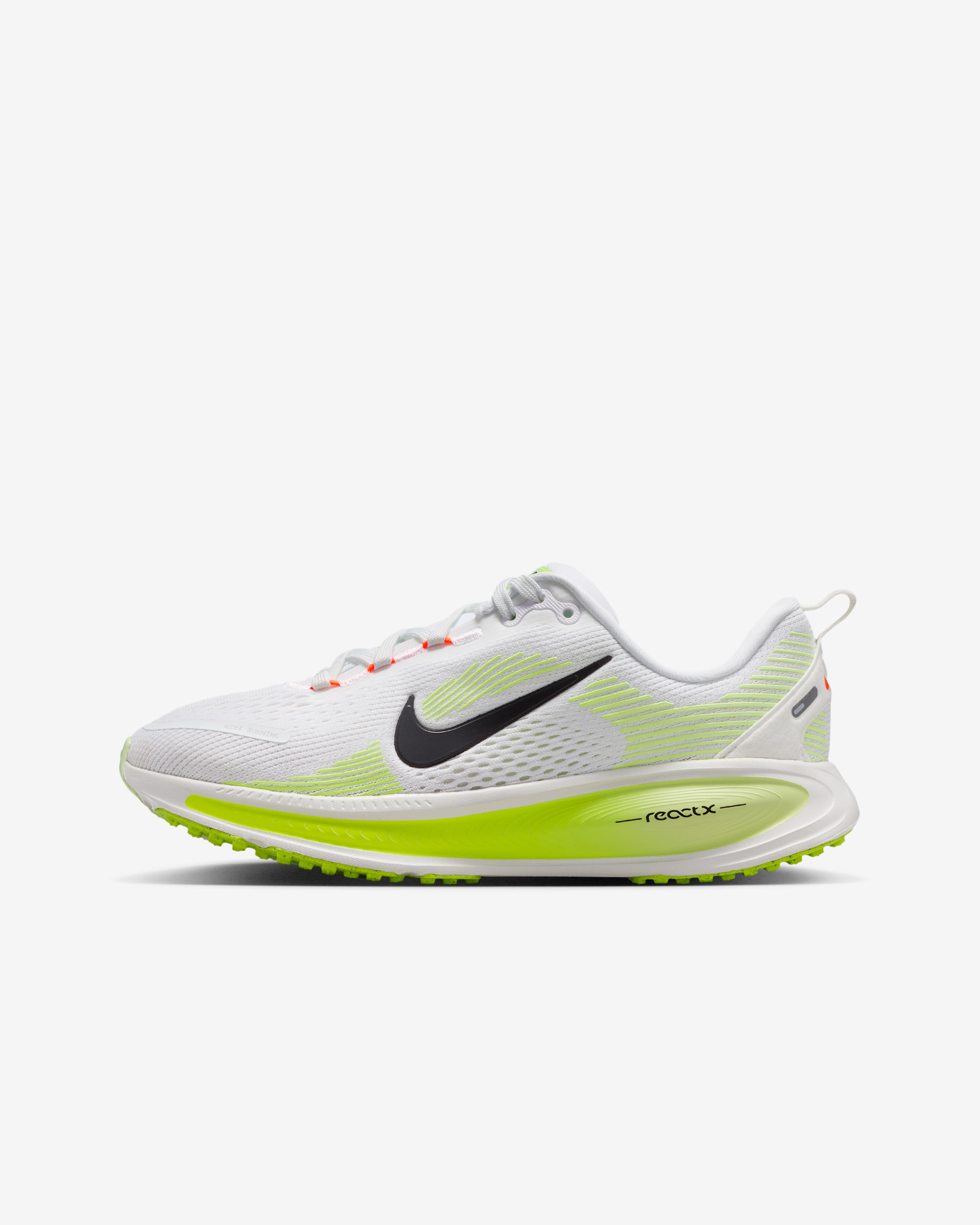 Nike Vomero 18 Older Kids' Road Running Shoes - White/Volt/Barely Volt/Black