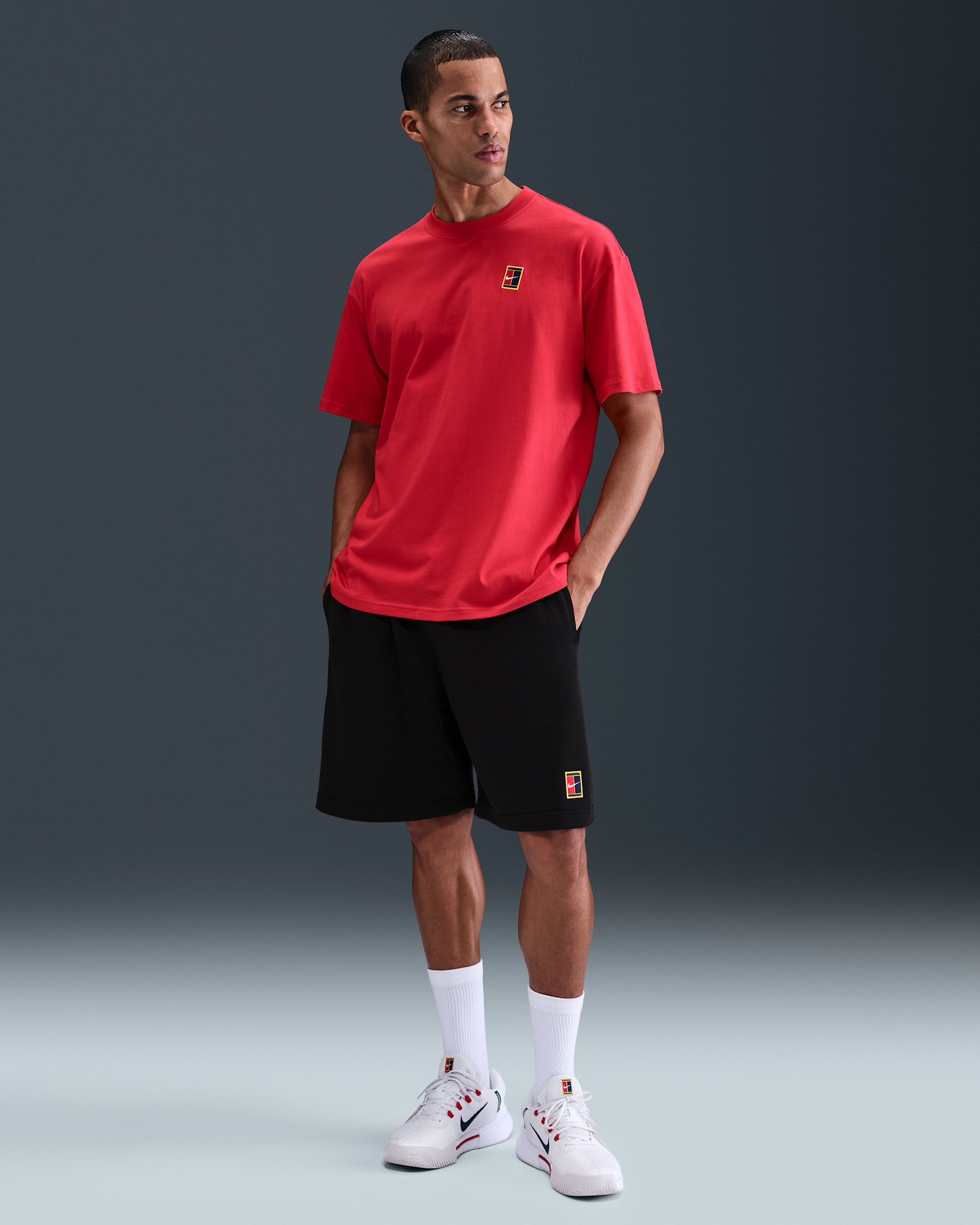 NikeCourt Heritage Men's Dri-FIT Fleece Tennis Shorts - Black