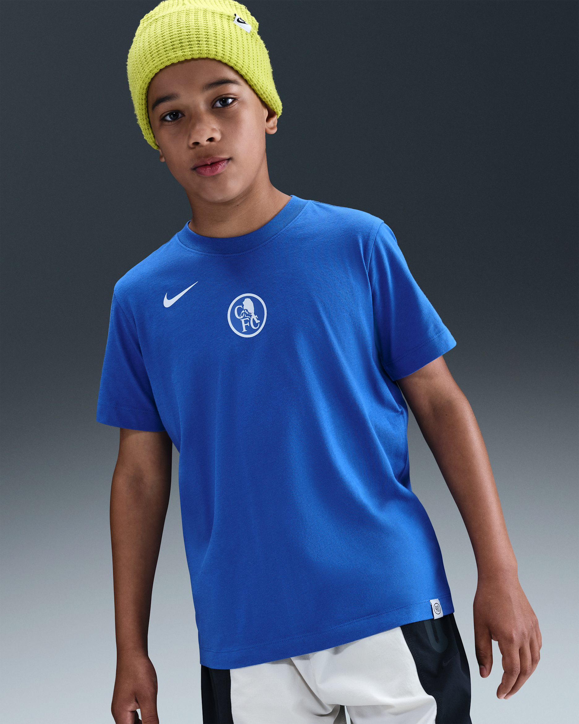 Chelsea F.C. Older Kids' Nike Total 90 Football T-Shirt - Game Royal