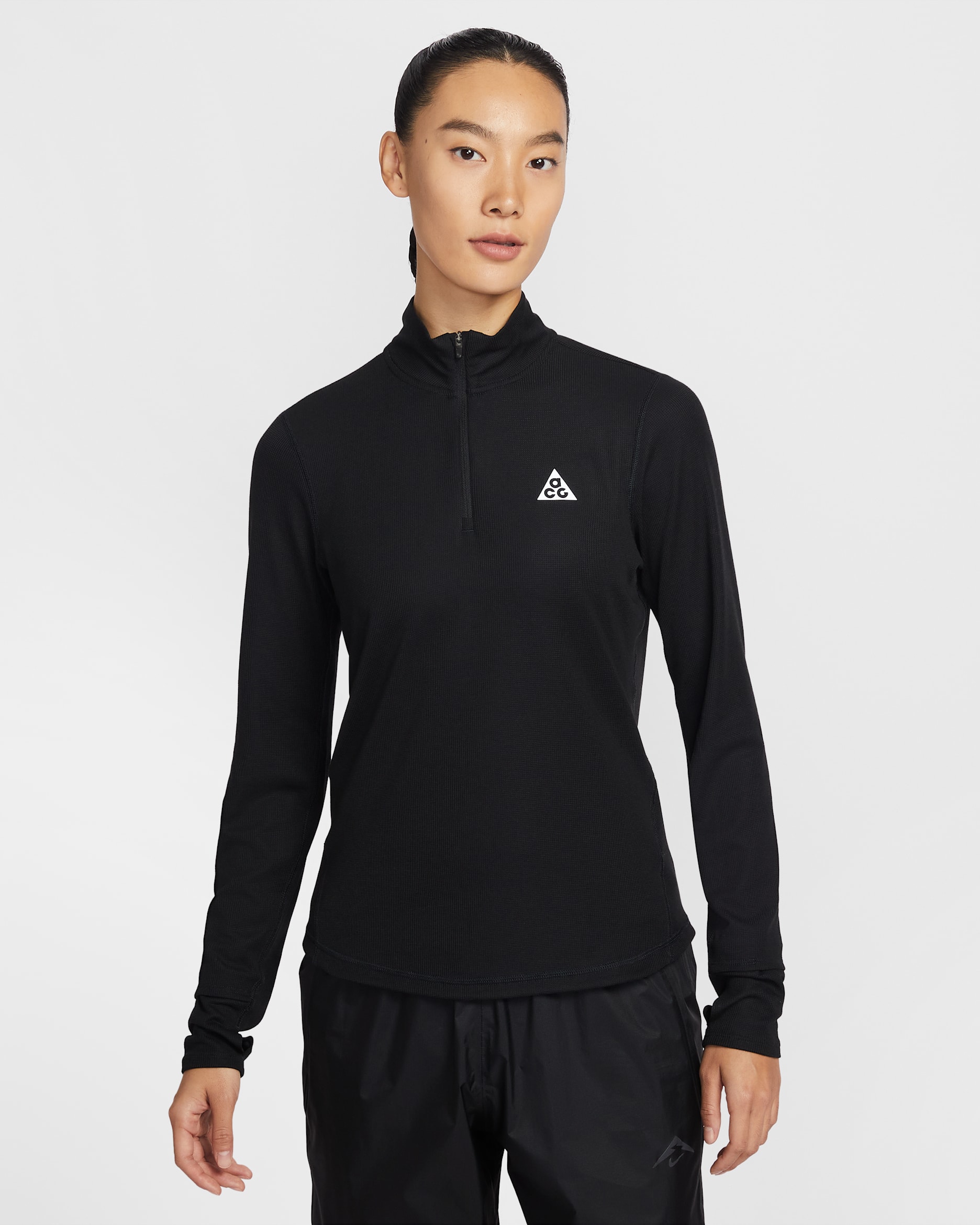 Nike ACG Women's Dri-FIT 1/2-Zip Trail Running Top - Black/Black/Summit White