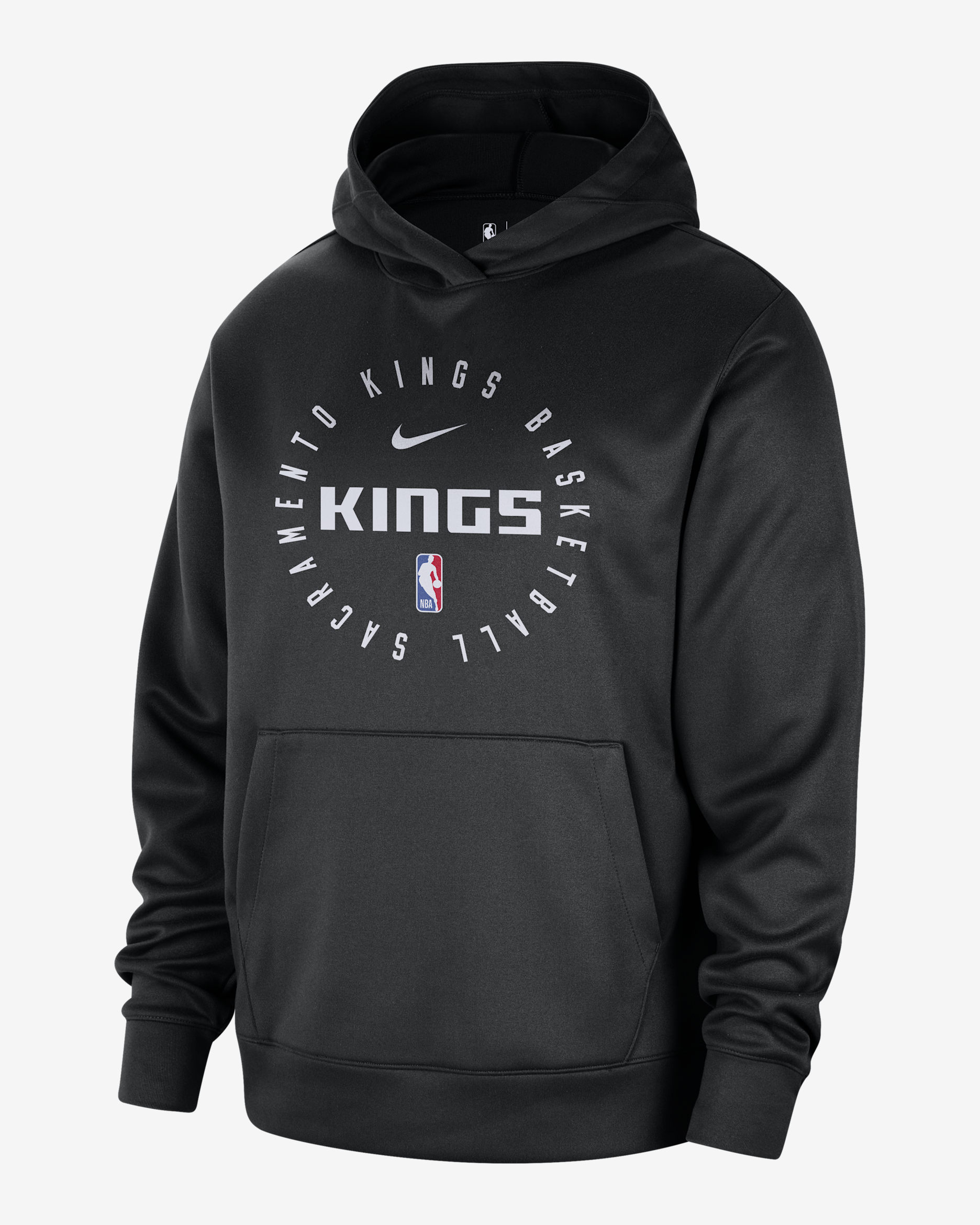 Sacramento Kings Spotlight Men's Nike Dri-FIT NBA Pullover Hoodie - Black/White