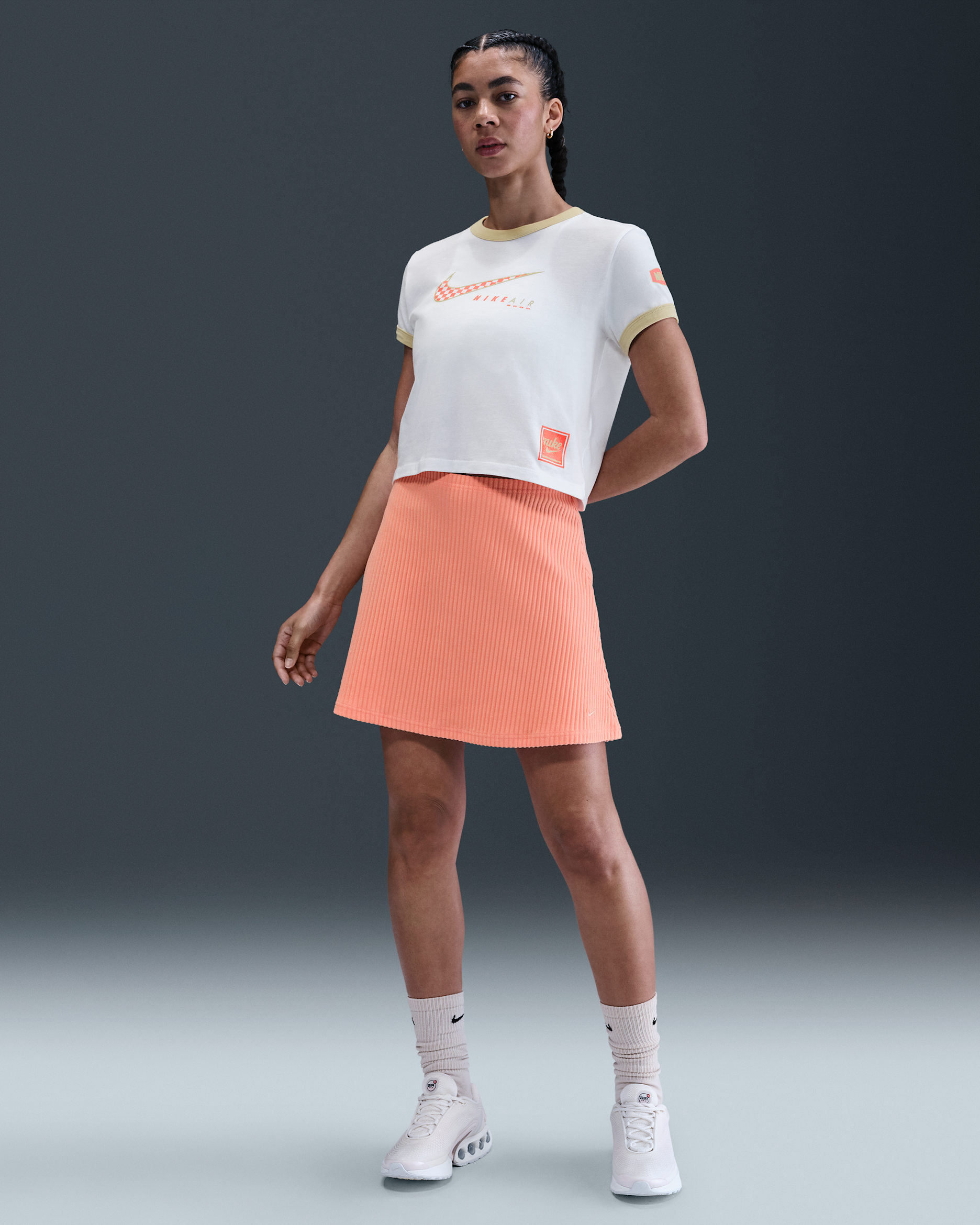 Nike Sportswear Chill Knit Women's Ribbed Mini Skirt - Apricot Agate/Apricot Agate