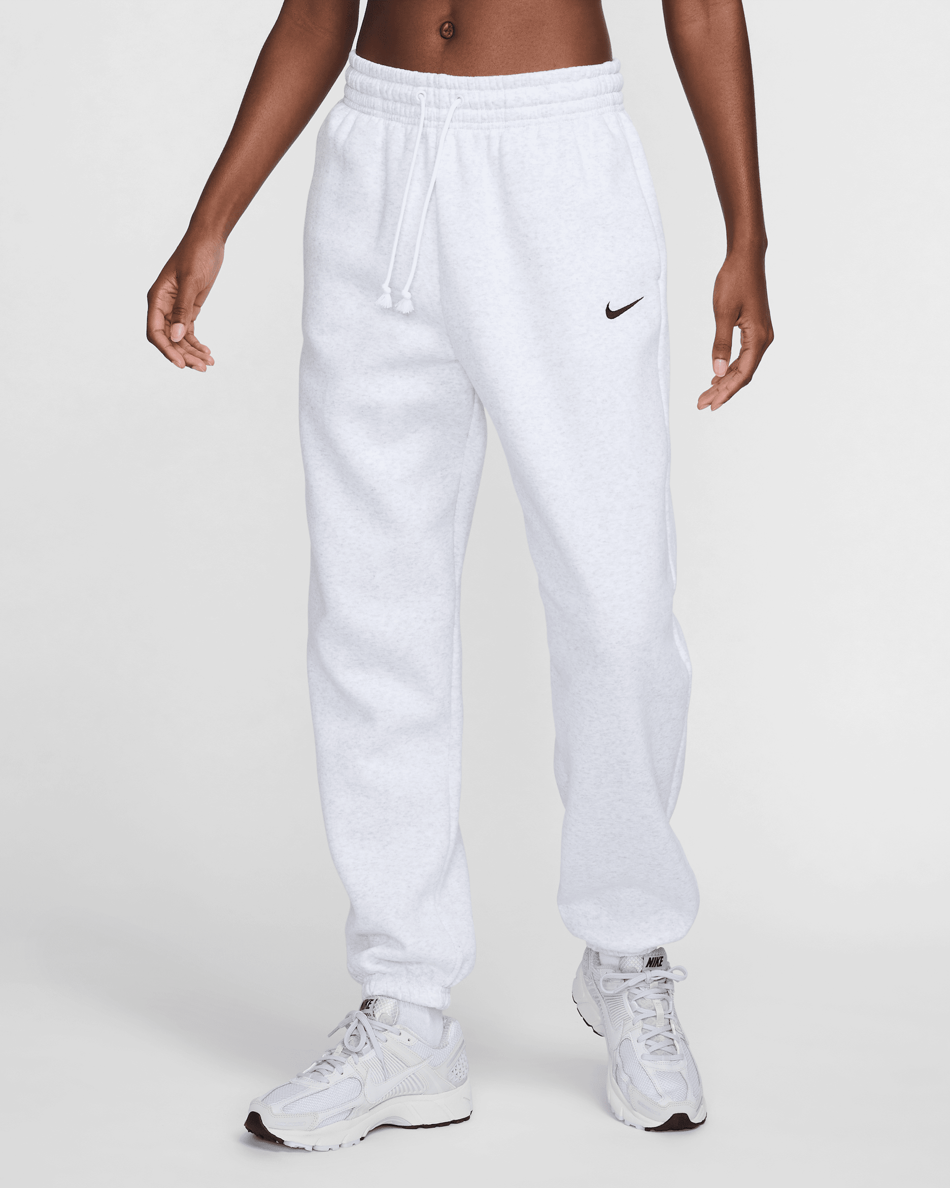 Nike Sportswear Phoenix Fleece Women's High-Waisted Oversized Sweatpants - Birch Heather/Black