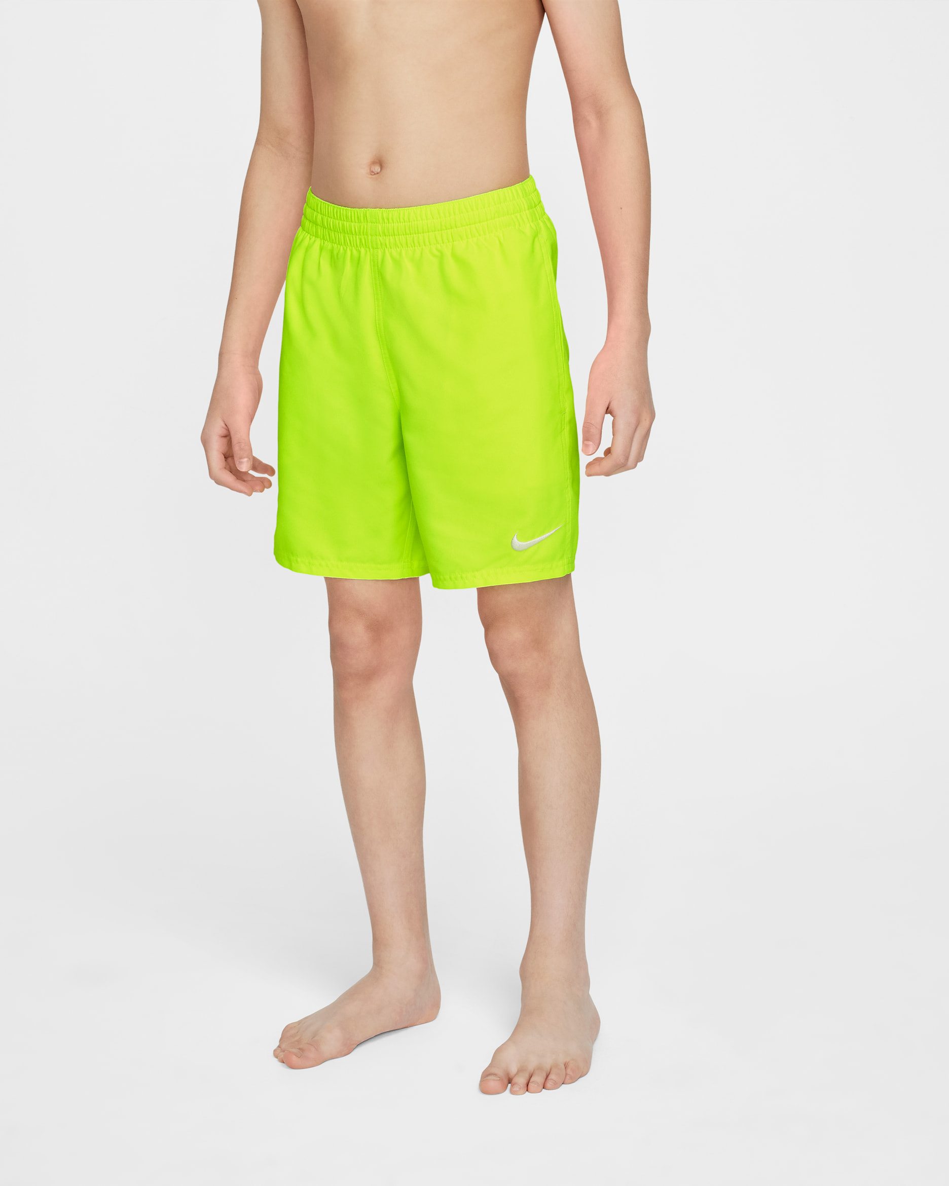나이키 스윔 에센셜 랩 주니어(남아) 6인치 발리 쇼츠 - 볼트/화이트