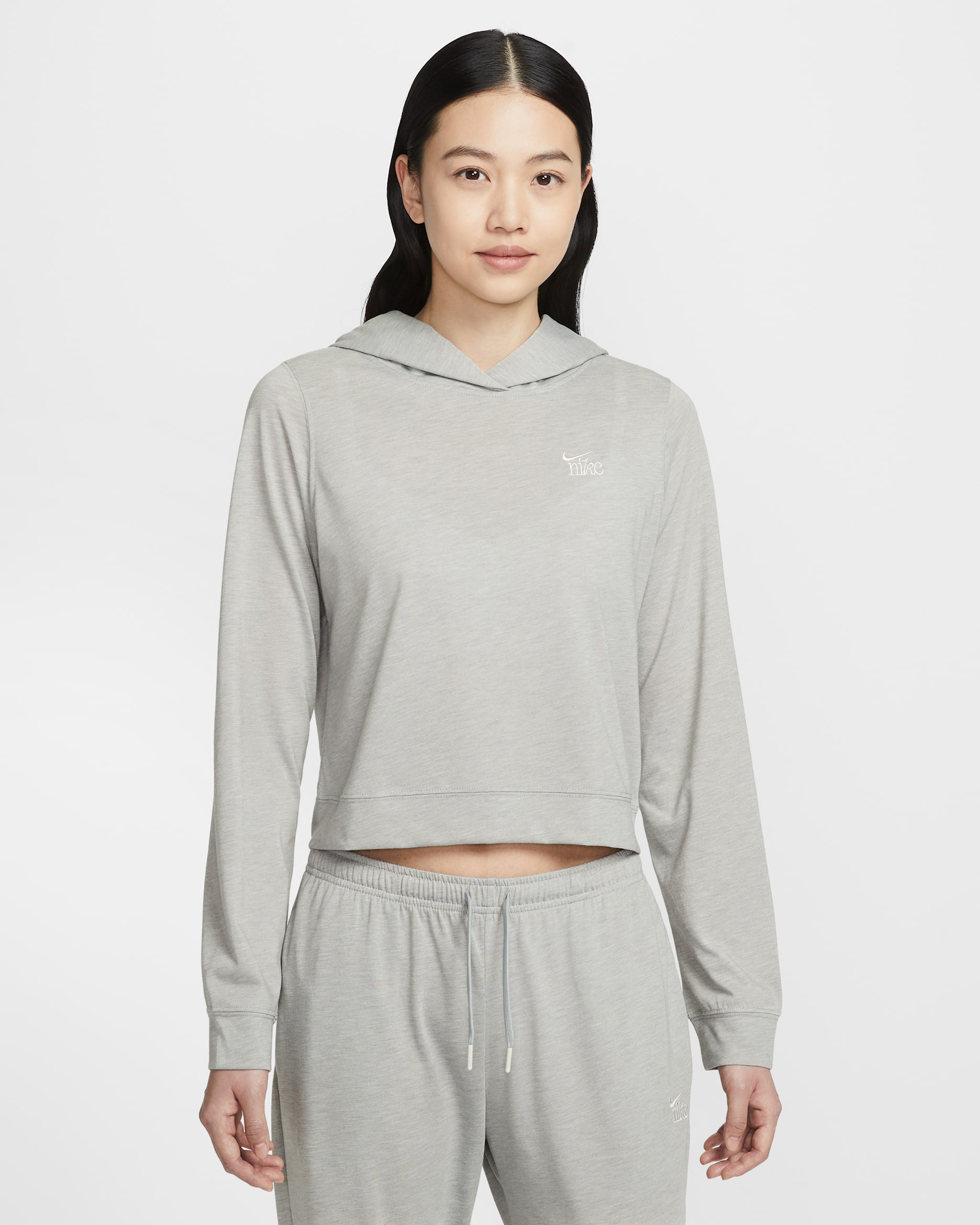 Nike Sportswear Chill Knit Women's Lightweight Hoodie - Dark Grey Heather/Chalk