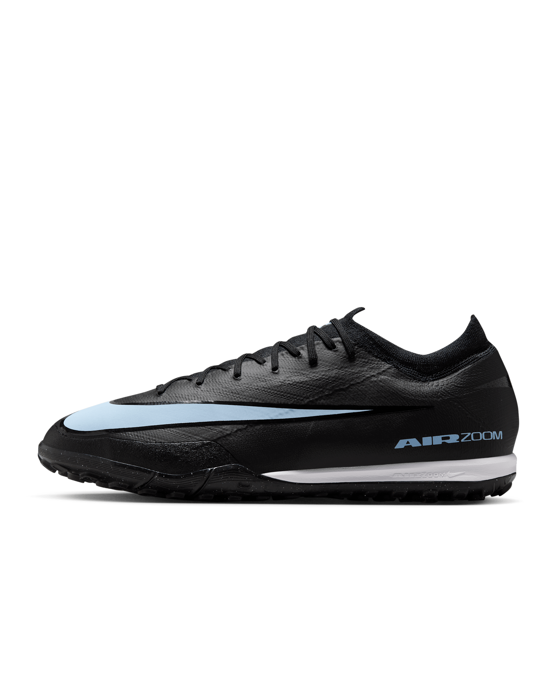 Nike Mercurial Vapor 16 Pro Turf Low-Top Football Shoes - Black/Ice Blue